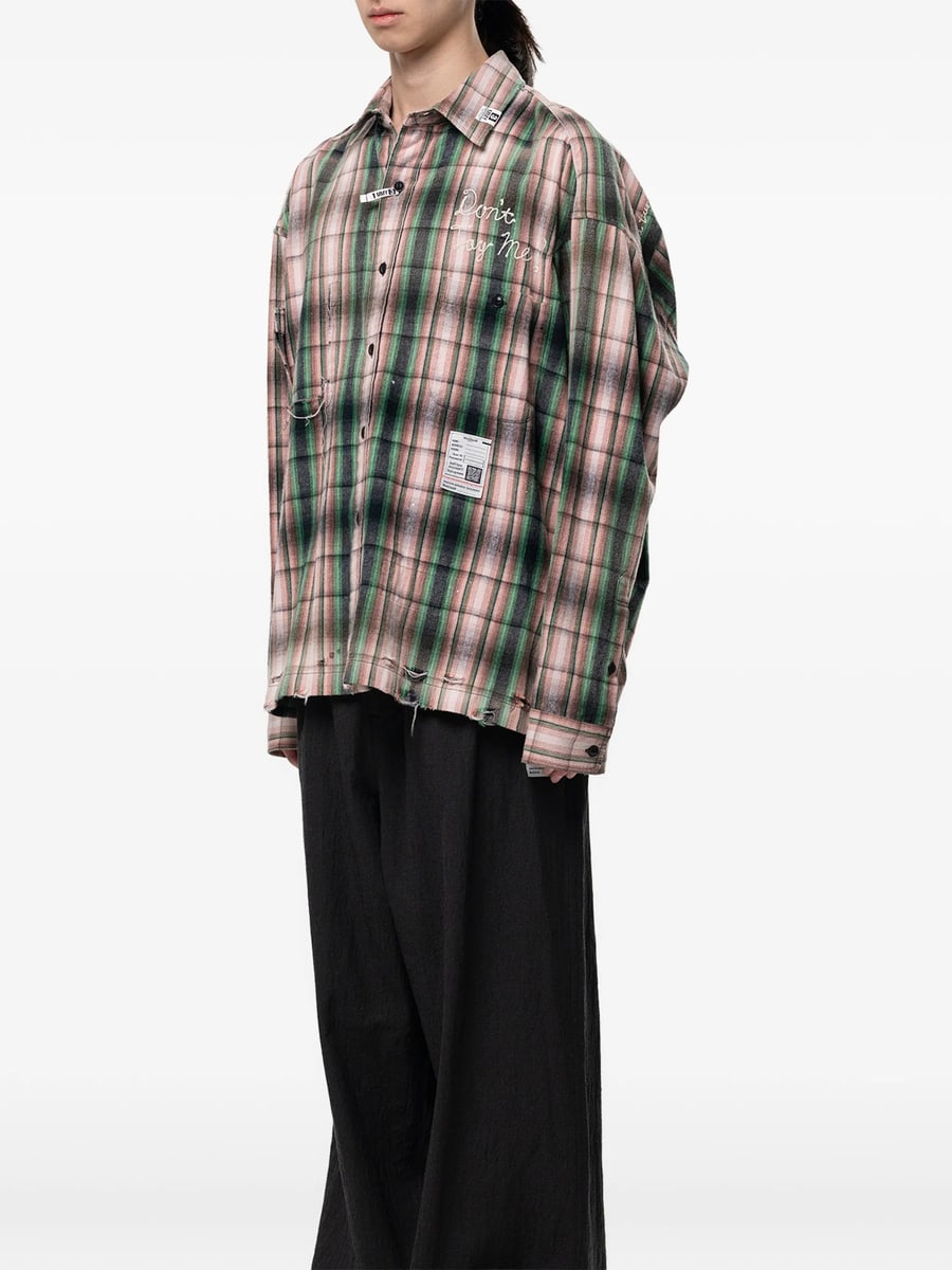 Maison Mihara Yasuhiro Maison Mihara Yasuhiro Checked Embroidered Shirt, view 2
