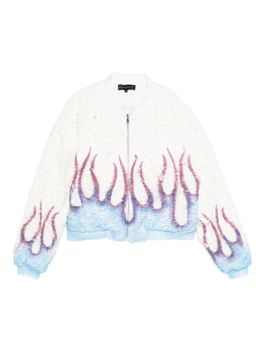 Who Decides War Who Decides War Flame-design Bomber Jacket