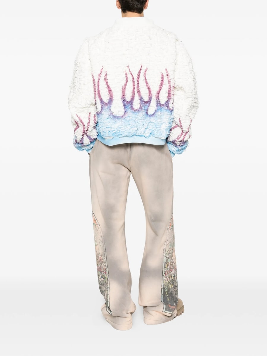Who Decides War Who Decides War Flame-design Bomber Jacket, view 2