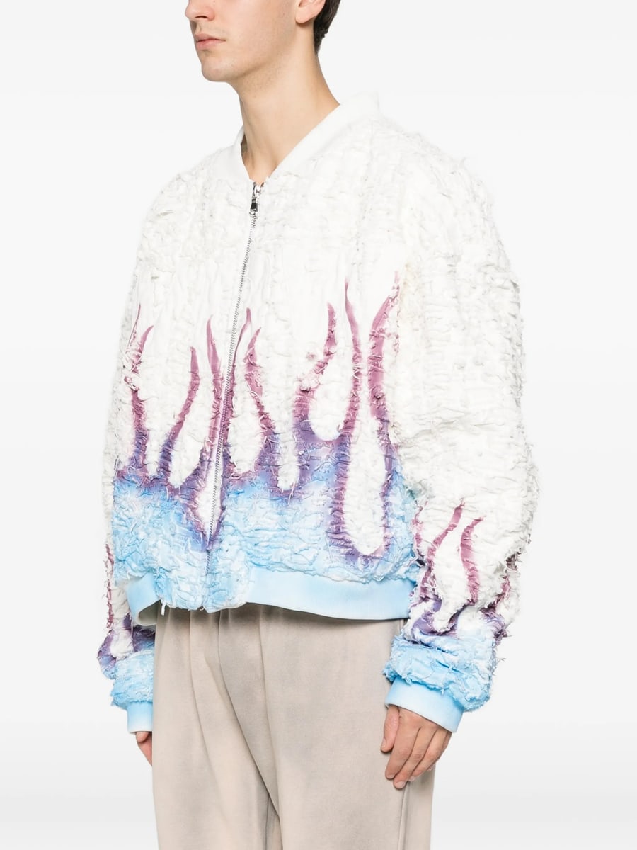Who Decides War Who Decides War Flame-design Bomber Jacket, view 4