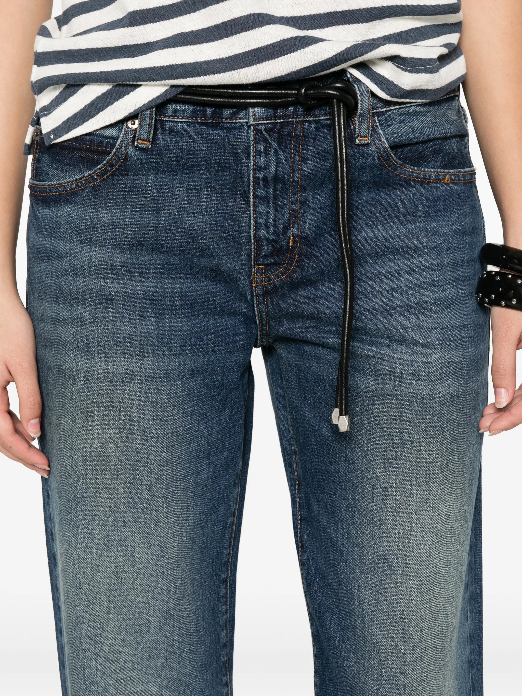 Frame Frame The Saturday Faded Wide-leg Jeans, view 2