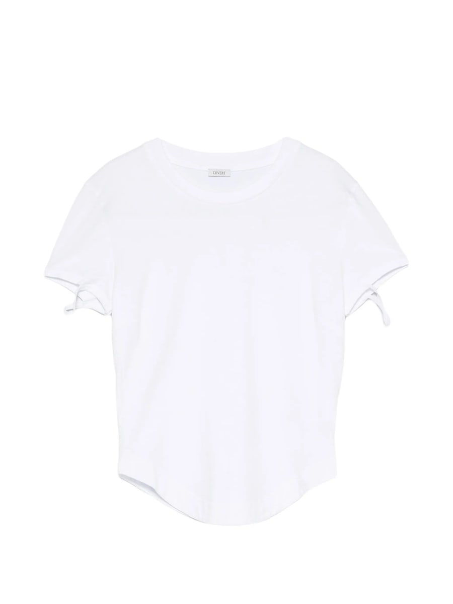 Covert Covert Tie-detail Curved-hem T-shirt