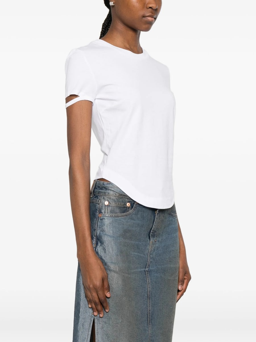 Covert Covert Tie-detail Curved-hem T-shirt, view 2