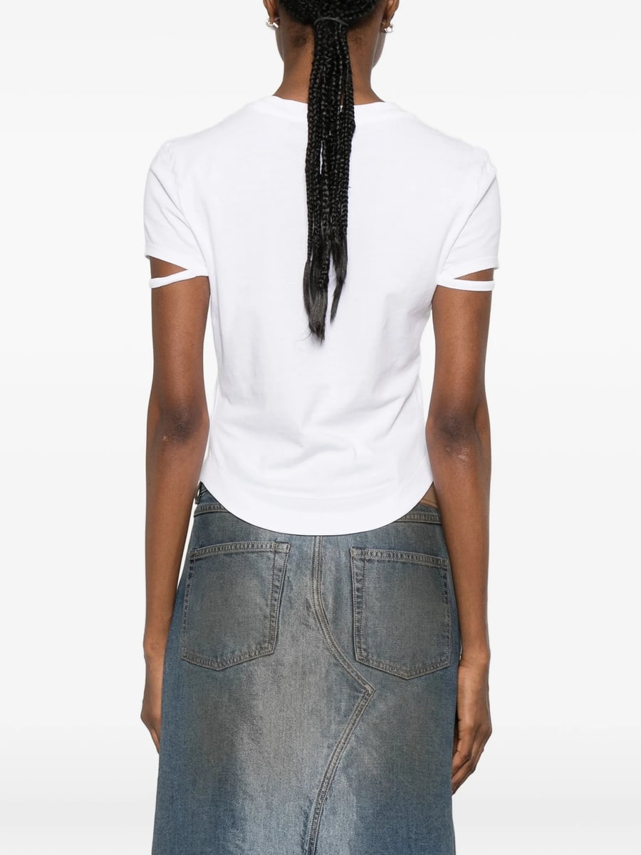 Covert Covert Tie-detail Curved-hem T-shirt, view 4