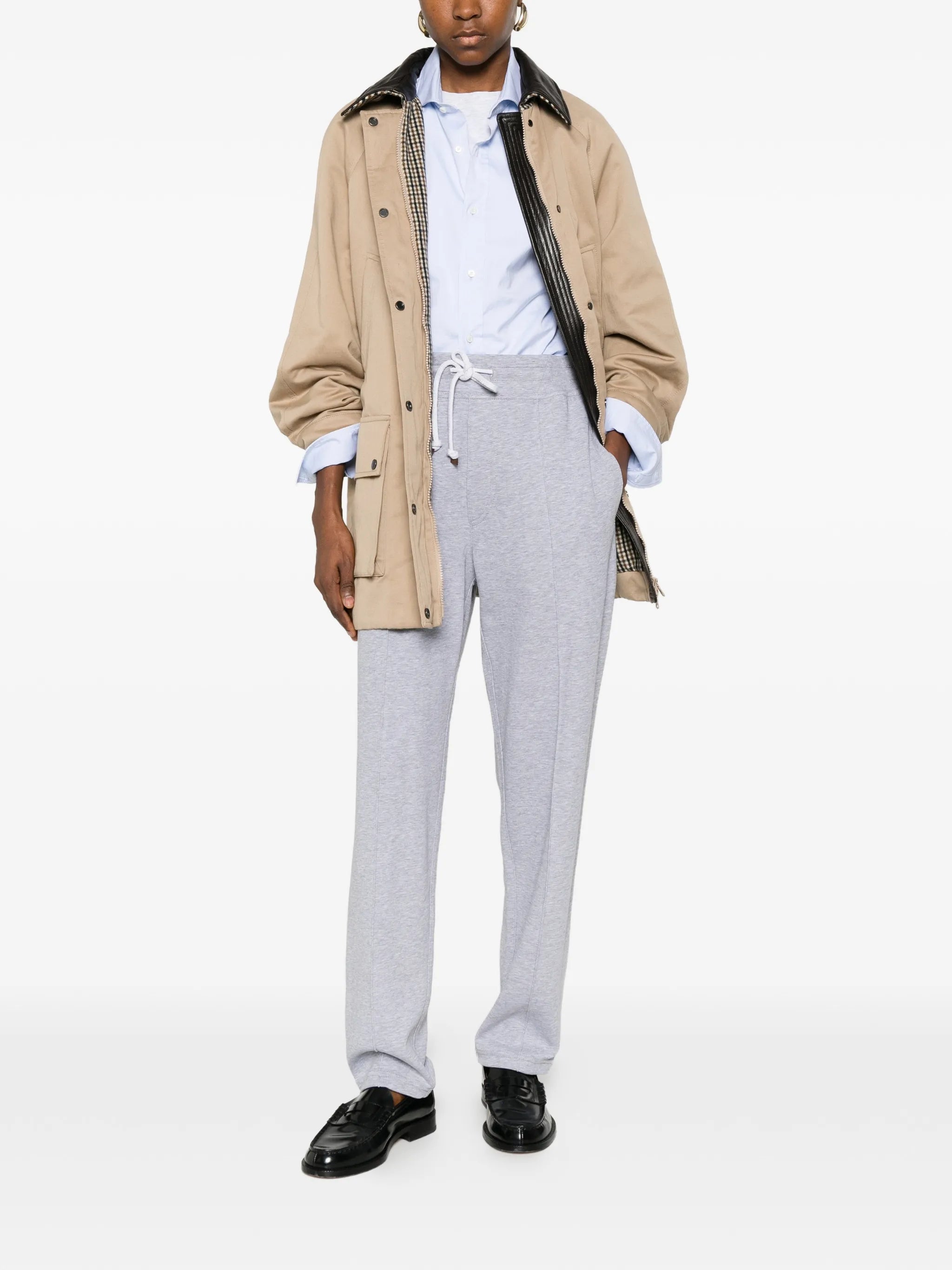 Brunello Cucinelli Brunello Cucinelli Leather-trim Coat, view 2