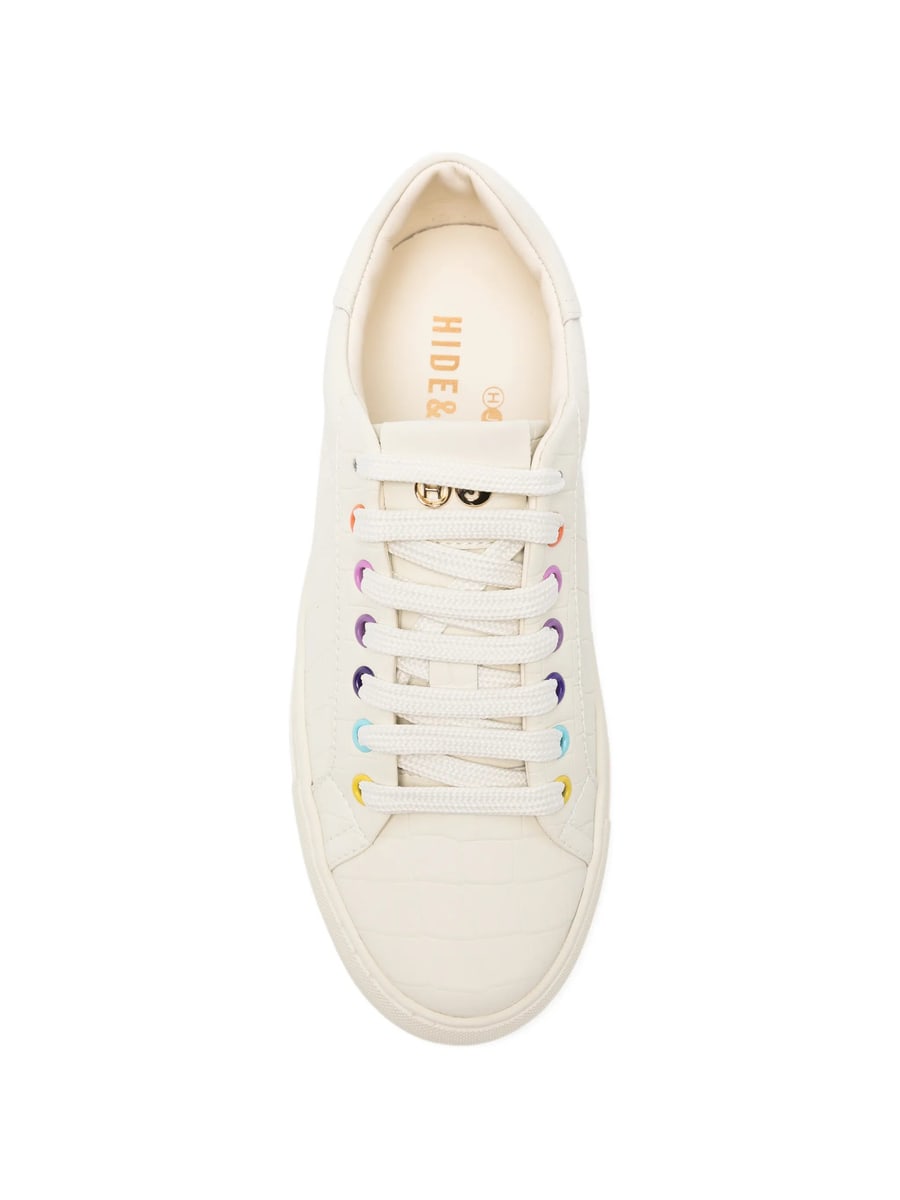Hide&jack Hide&jack Crocodile-embossed Sneakers, view 3