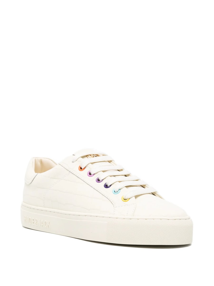 Hide&jack Hide&jack Crocodile-embossed Sneakers, view 4