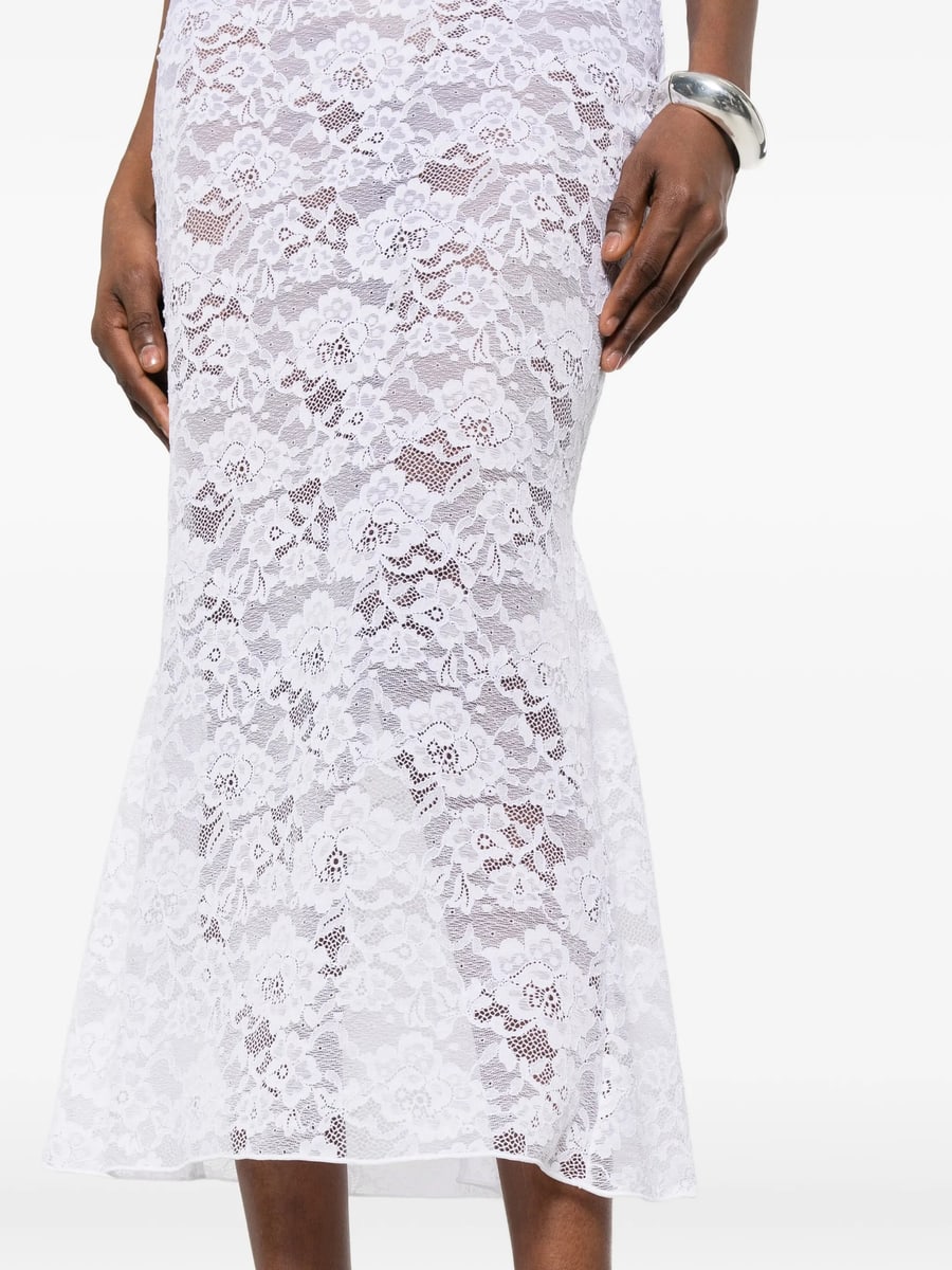 Oséree Oséree Lace Midi Skirt, view 3