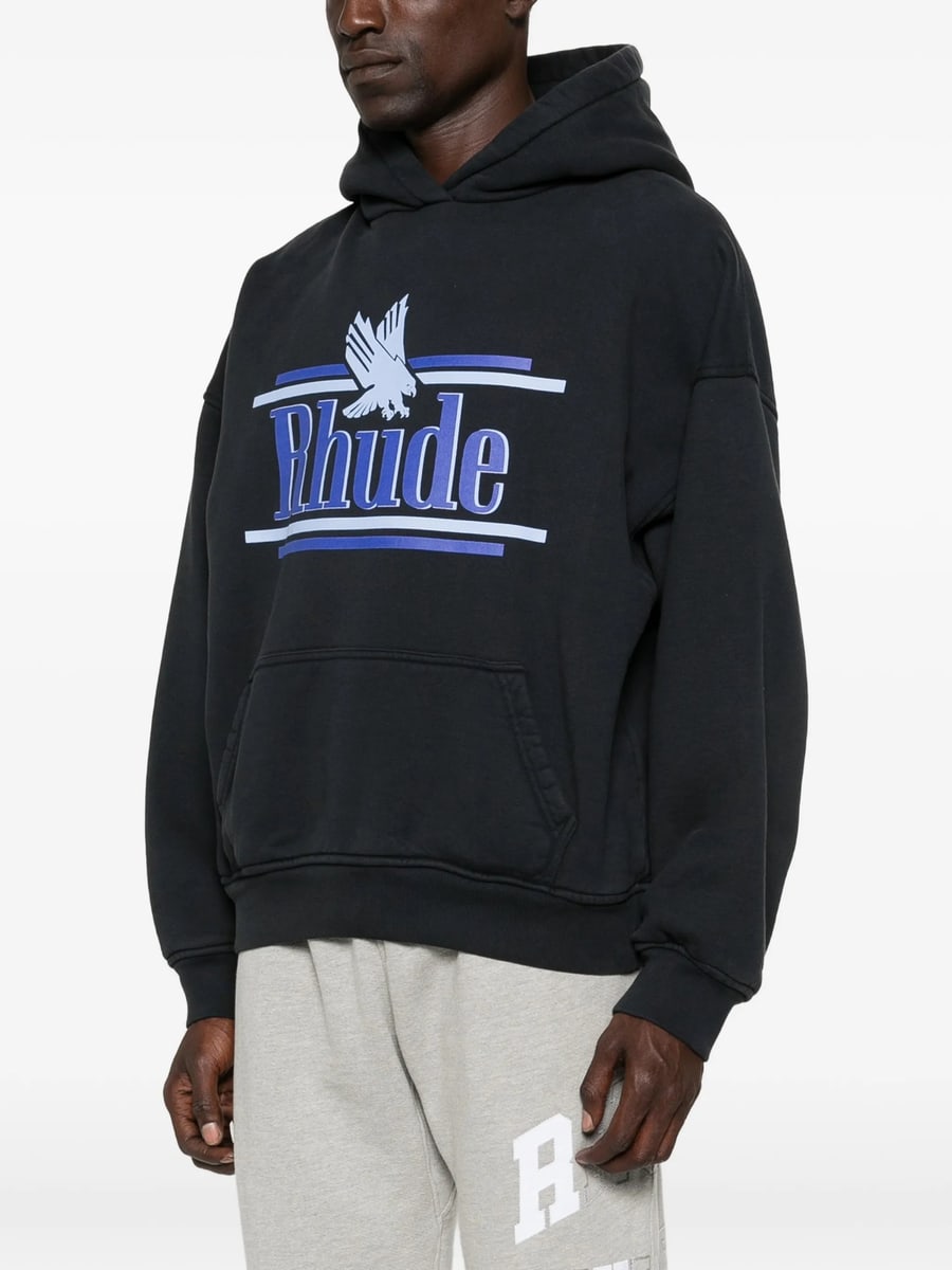 Rhude Rhude Logo-print Pouch-pocket Hoodie, view 2