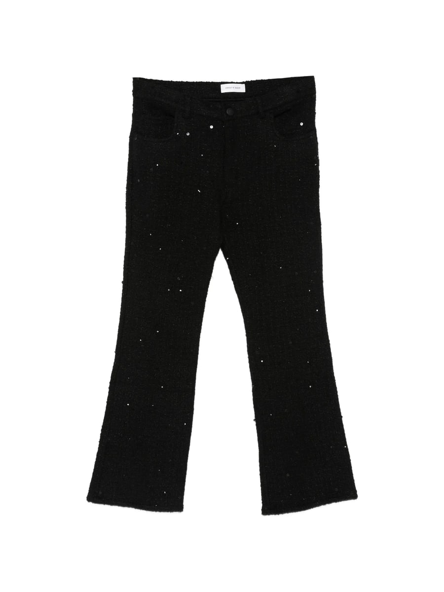 Ernest W. Baker Ernest W. Baker Sequin-embellished Bouclé-knit Trousers