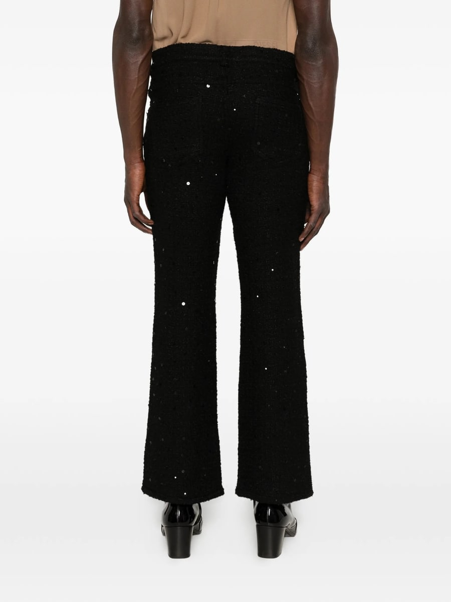 Ernest W. Baker Ernest W. Baker Sequin-embellished Bouclé-knit Trousers, view 2