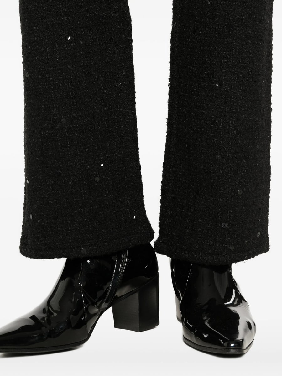 Ernest W. Baker Ernest W. Baker Sequin-embellished Bouclé-knit Trousers, view 5
