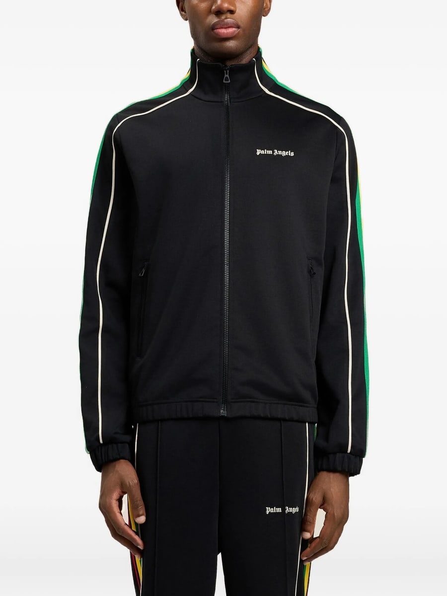 Palm Angels Palm Angels Logo Striped Track Jacket, view 3