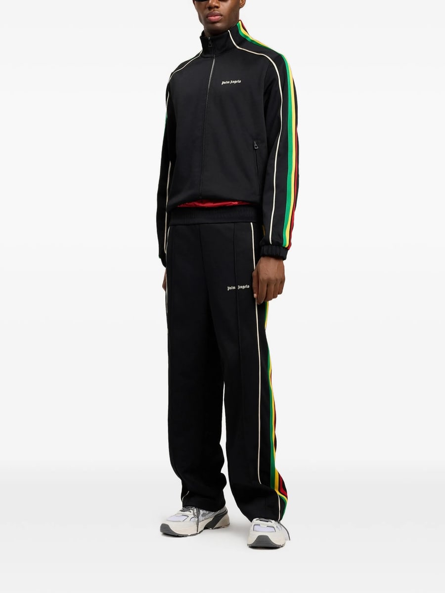 Palm Angels Palm Angels Logo Striped Track Jacket, view 4