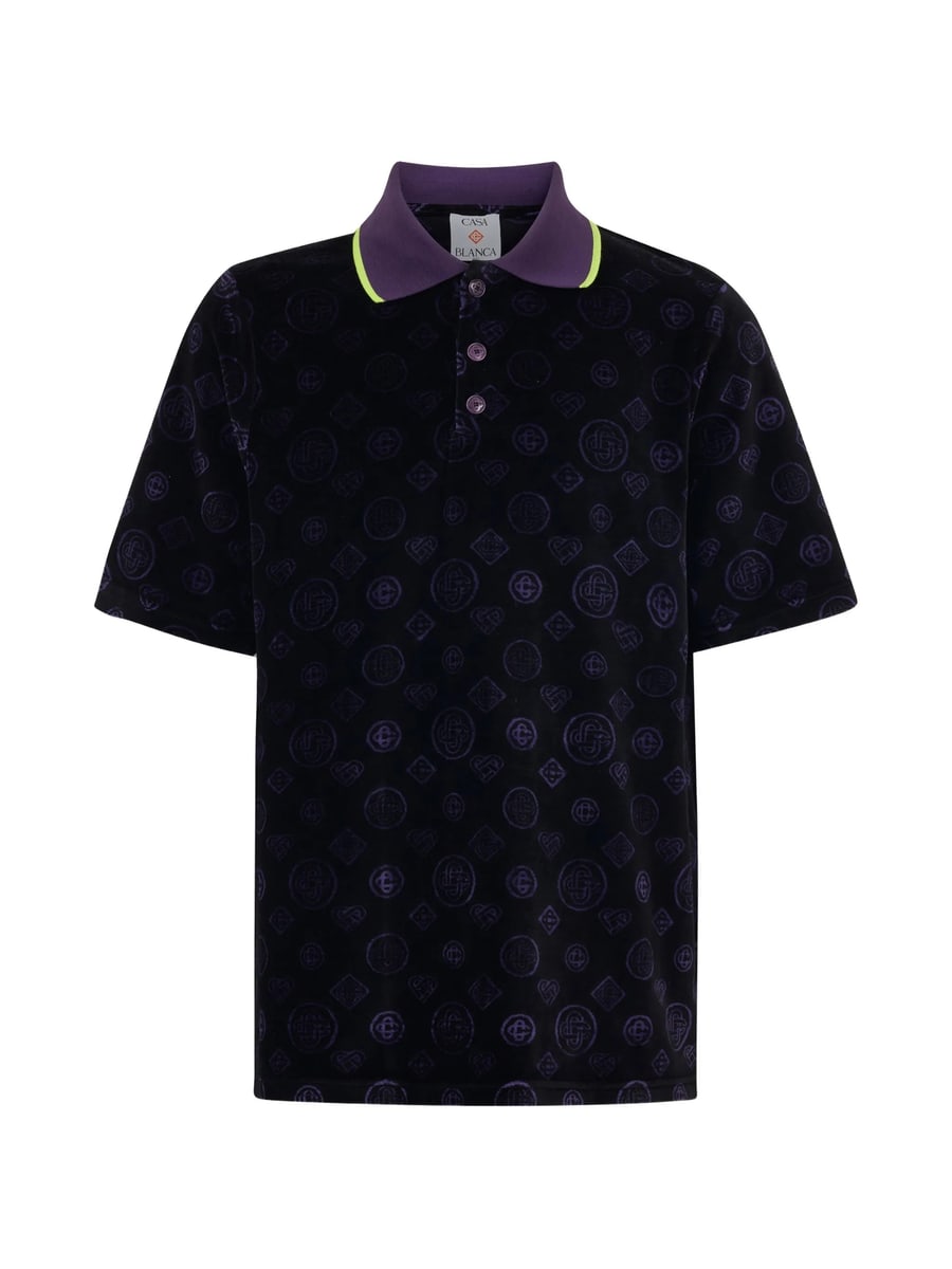 Casablanca Casablanca Monogram-pattern Polo Shirt, view 2