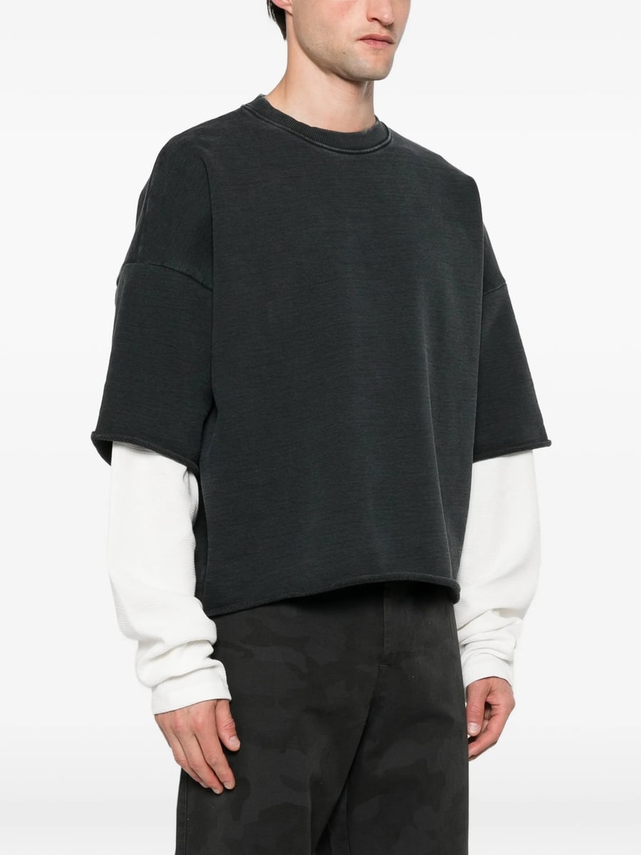 Stay Human On Earth Stay Human On Earth Layered Sweatshirt, view 4