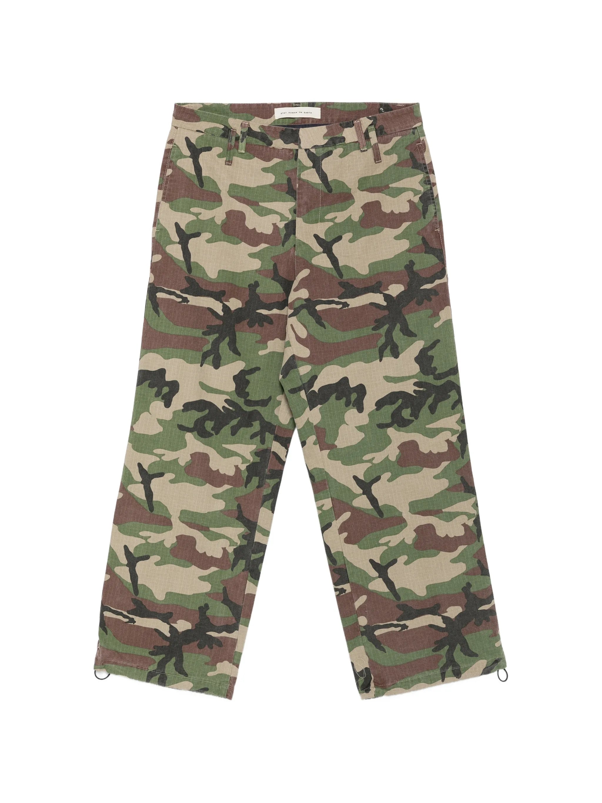 Stay Human On Earth Stay Human On Earth Camouflage-print Trousers