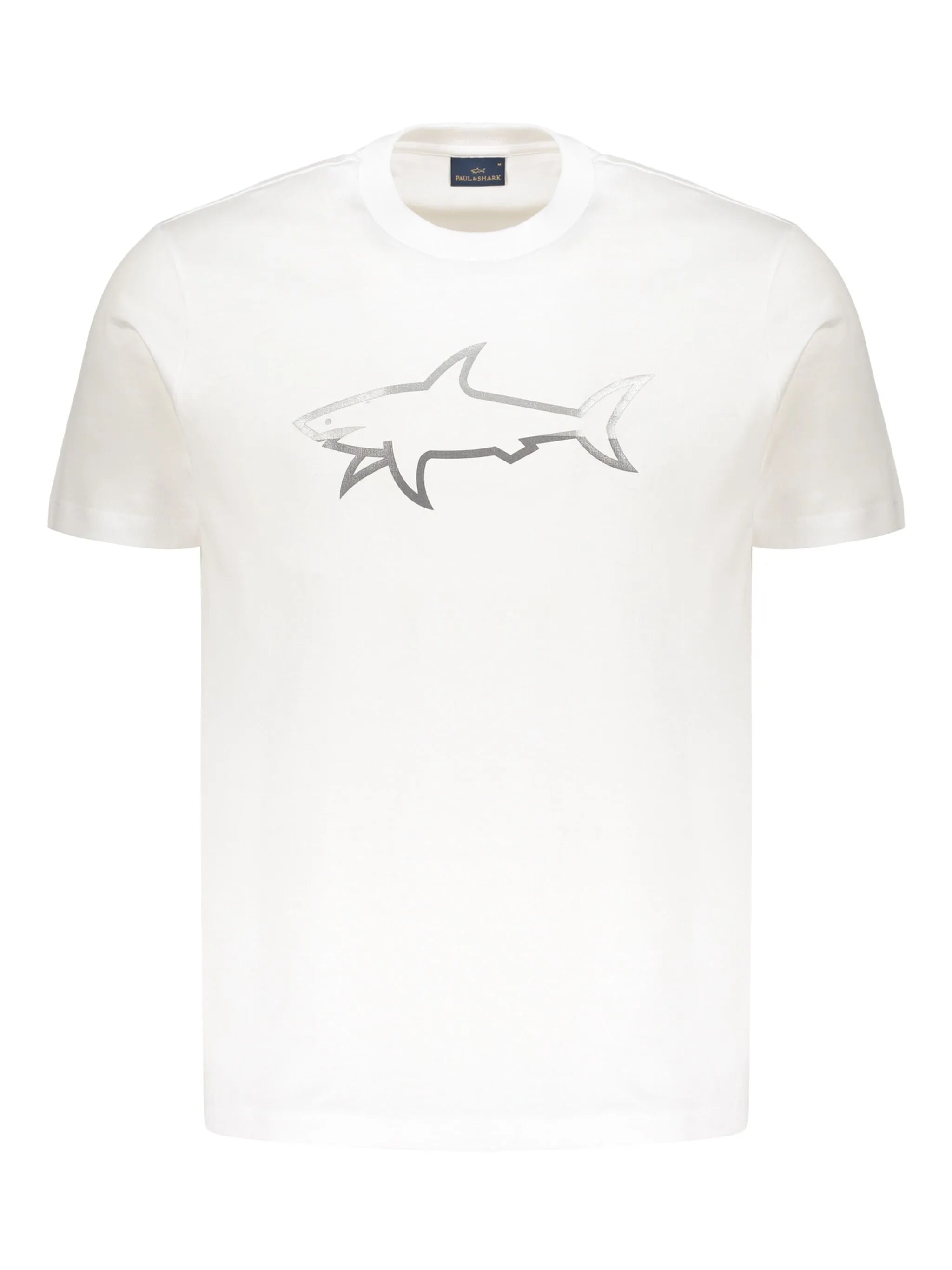 Paul & Shark Paul & Shark Reflective Shark-print Cotton T-shirt
