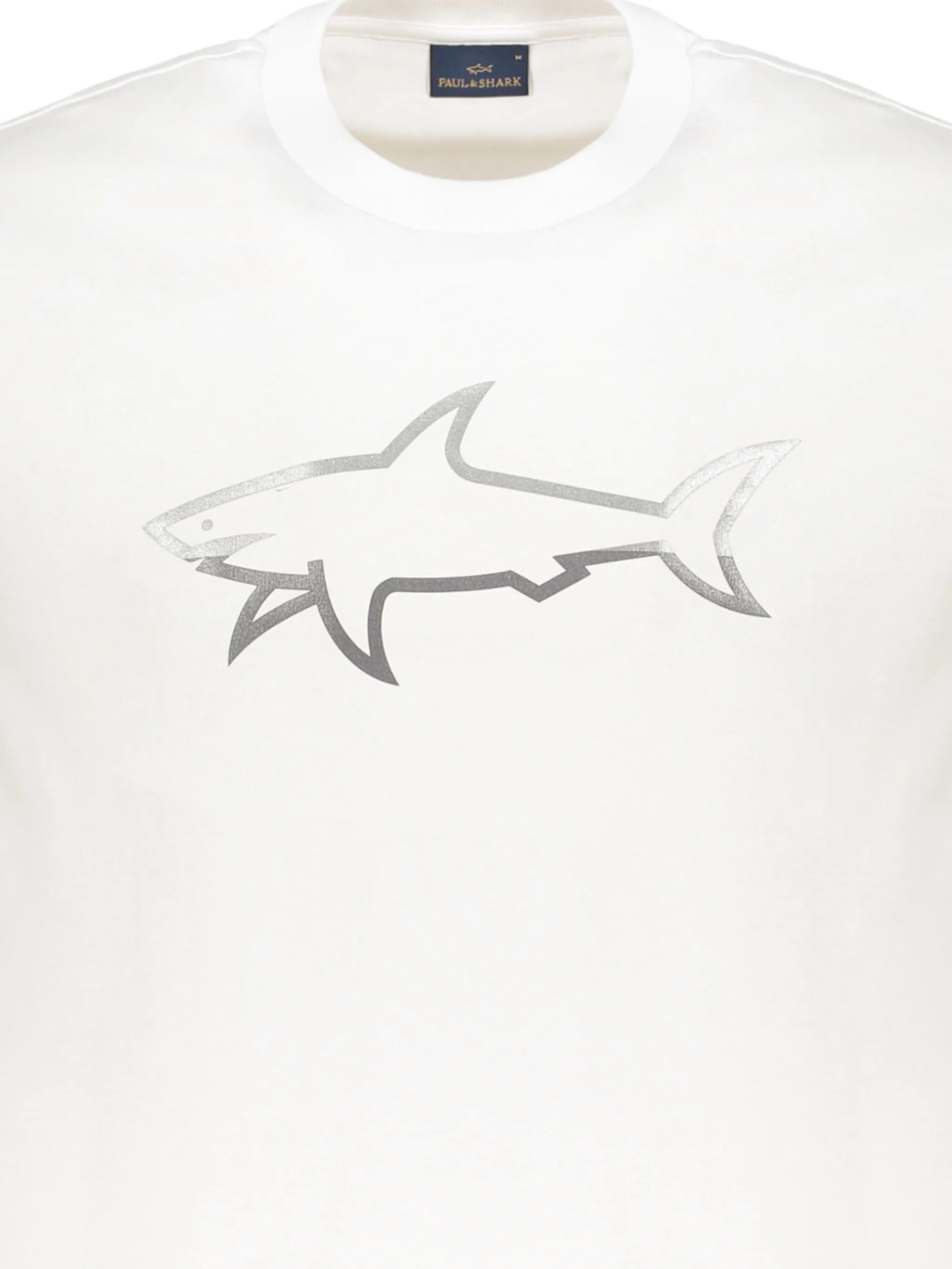 Paul & Shark Paul & Shark Reflective Shark-print Cotton T-shirt, view 2