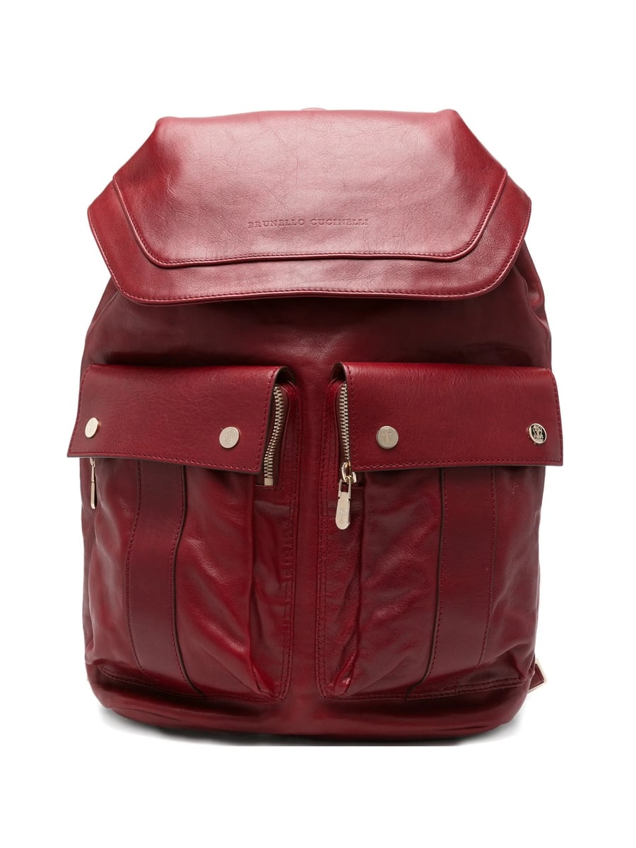 Brunello Cucinelli Brunello Cucinelli Leather Flap-top Backpack