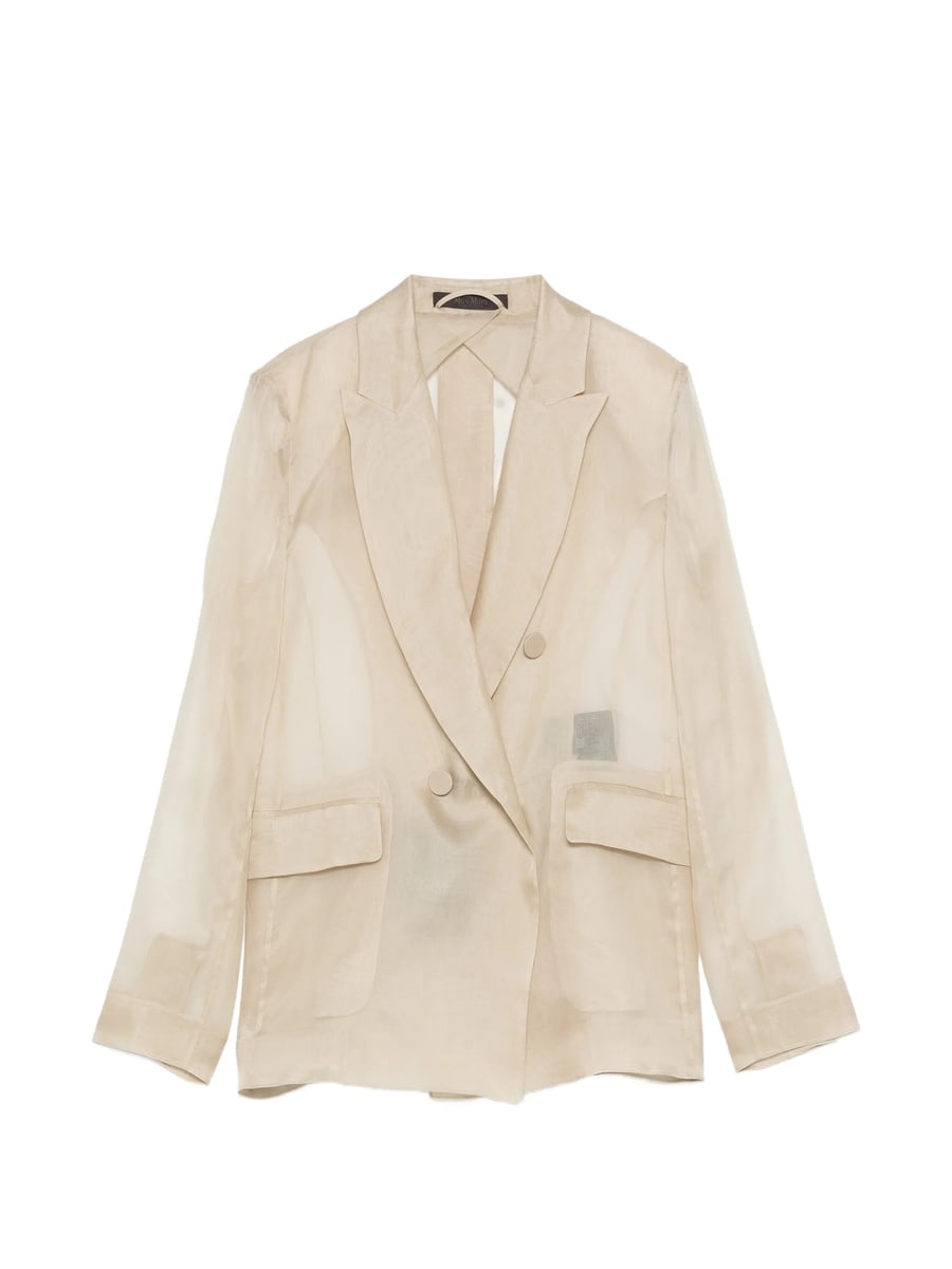 Max Mara Pianoforte Max Mara Pianoforte Double-breasted Sheer-panel Blazer