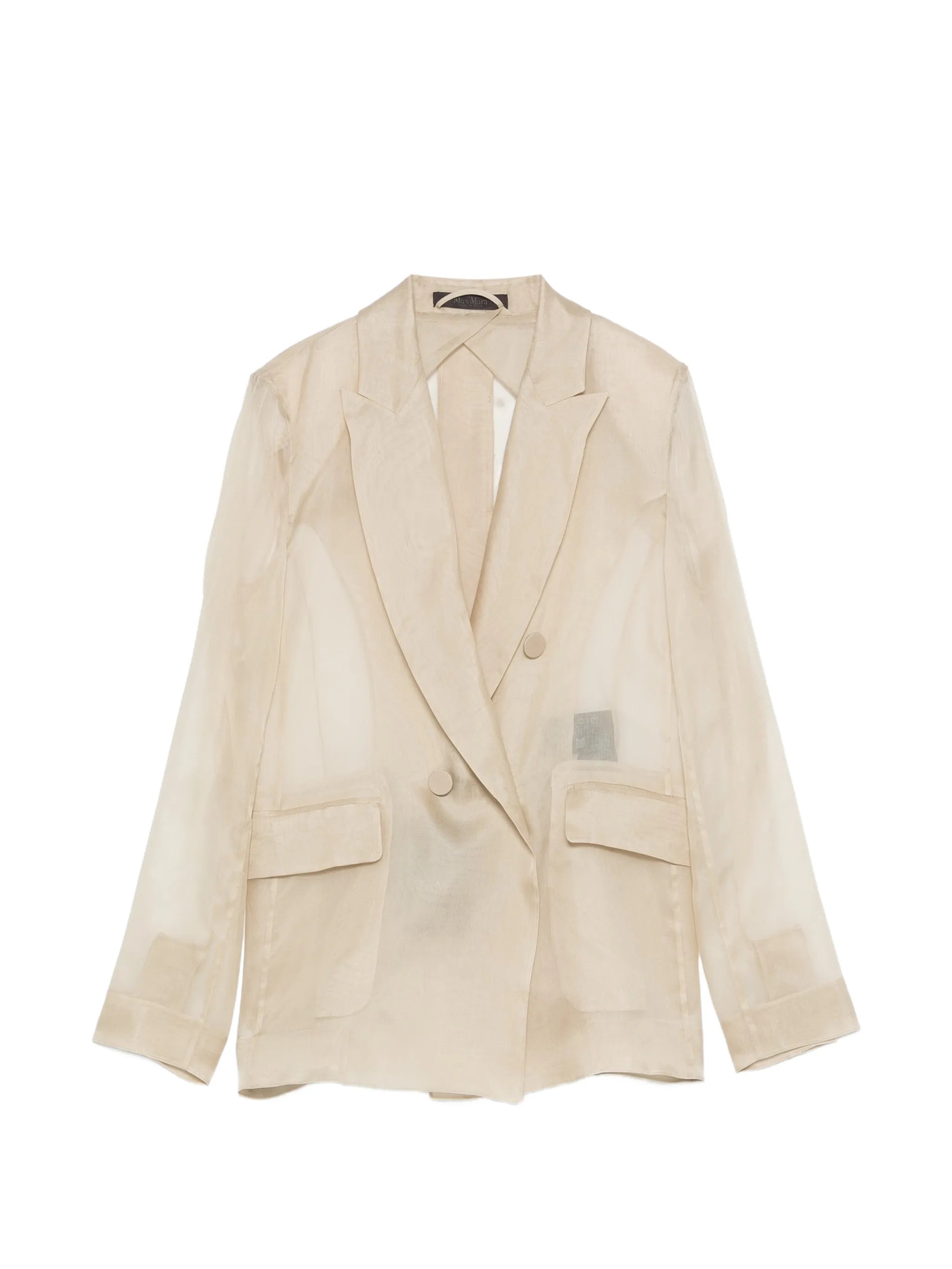 Max Mara Pianoforte Max Mara Pianoforte Double-breasted Sheer-panel Blazer