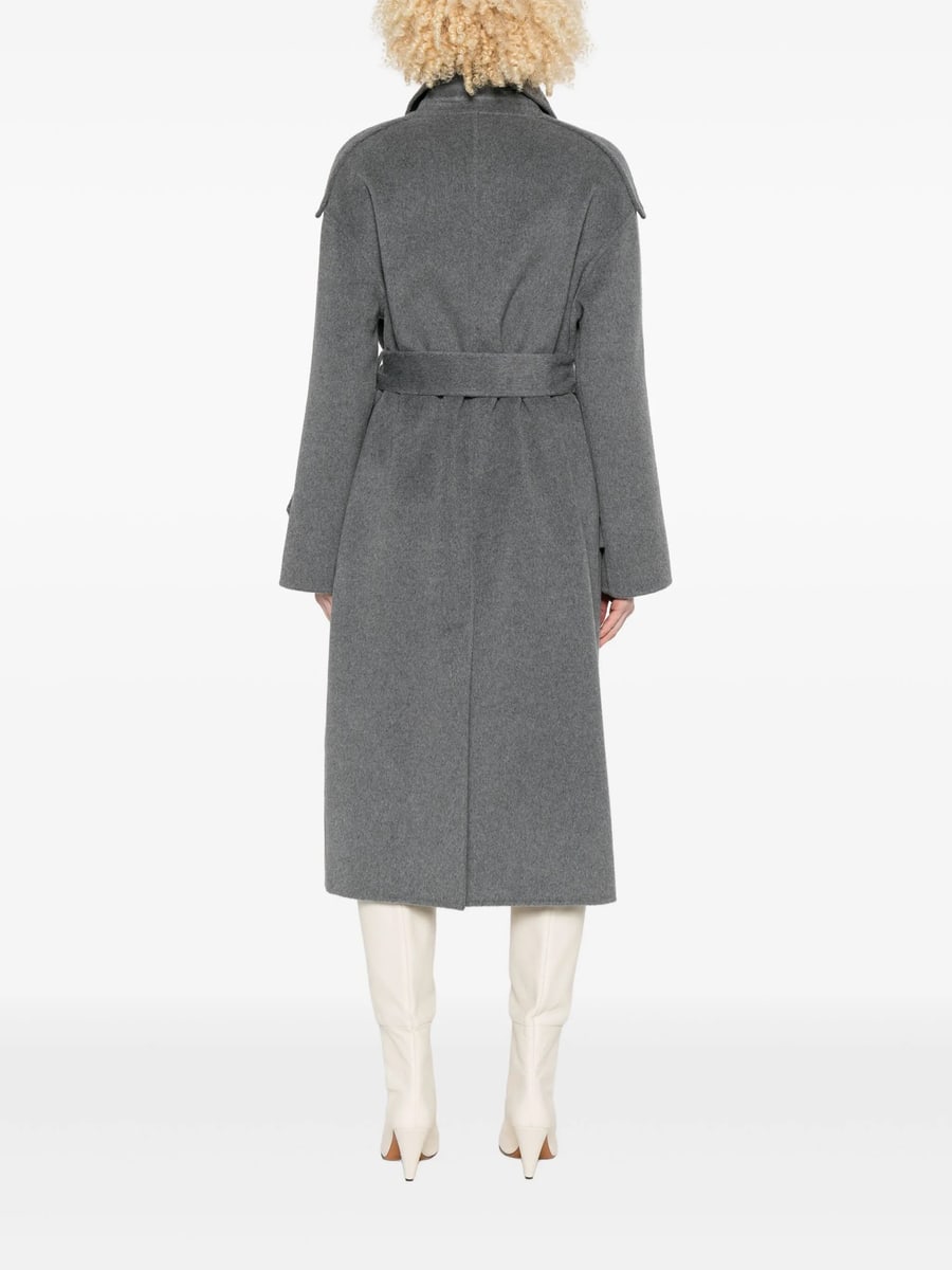 Glox Glox Belted Long-sleeve Coat, view 4