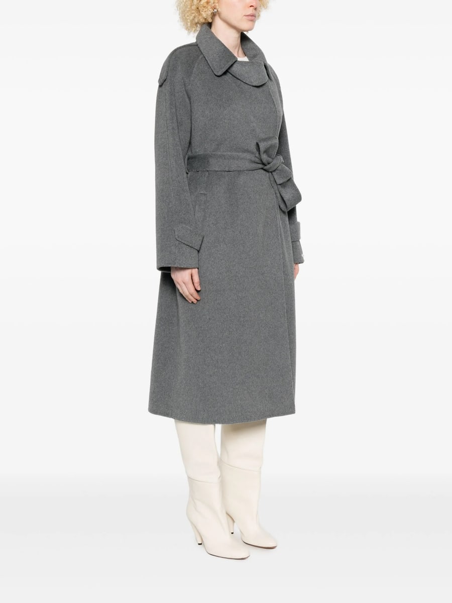 Glox Glox Belted Long-sleeve Coat, view 5
