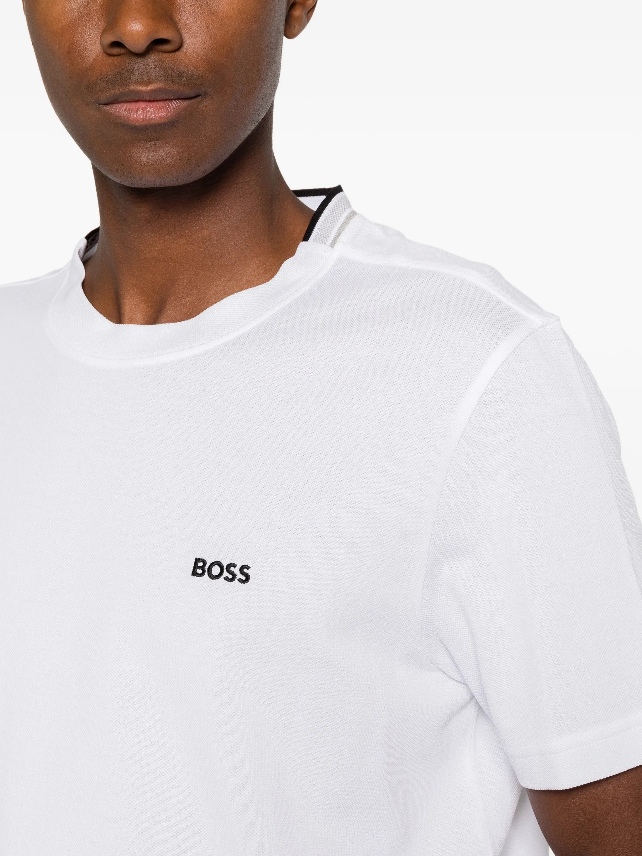 Boss Boss Logo-embroidered T-shirt, view 2