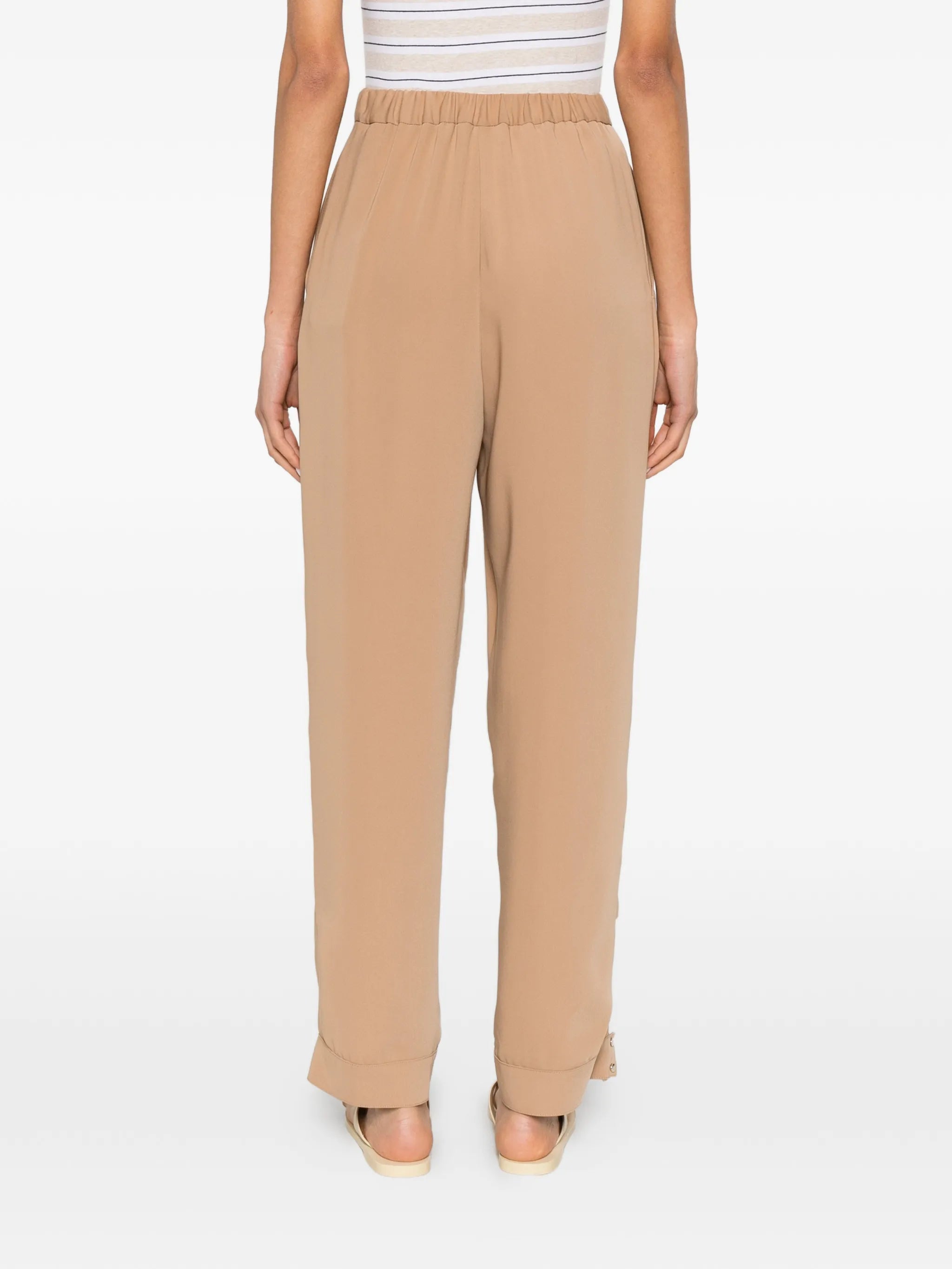 Herno Herno Grosgrain-detail Slit-hem Trousers, view 2