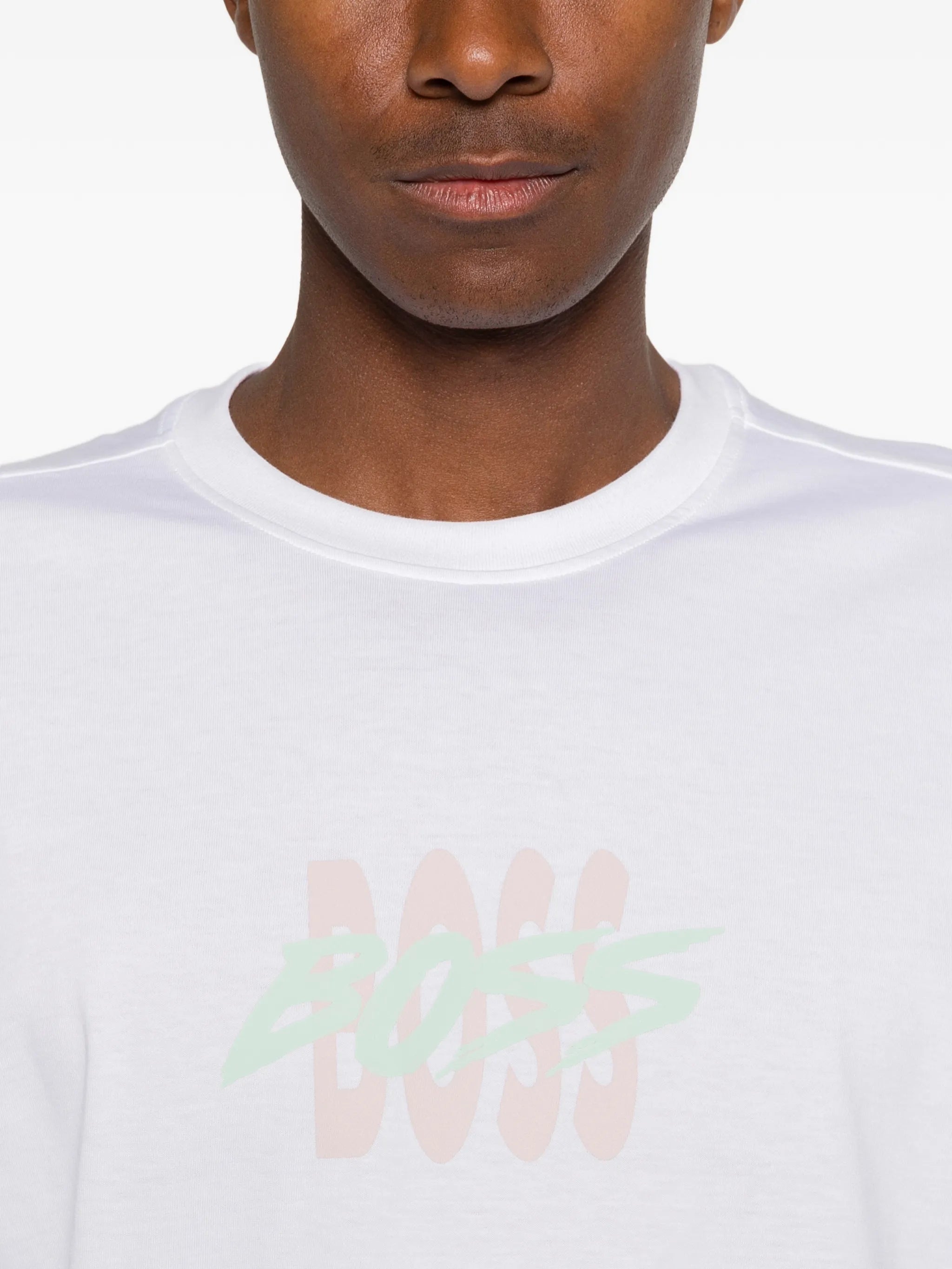 Boss Boss Logo-artwork T-shirt In Cotton Jersey, view 2