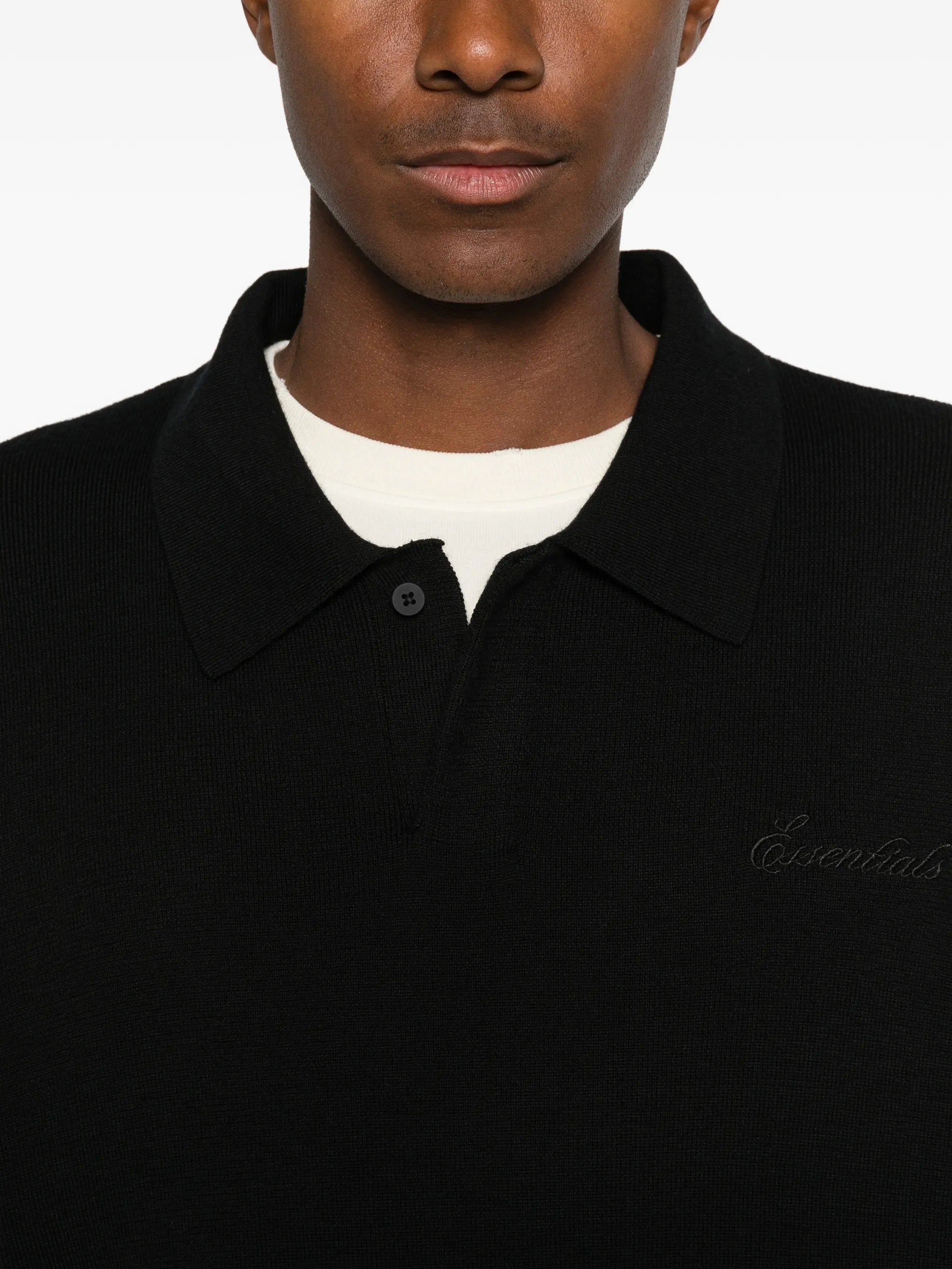 Fear of God Essentials Fear Of God Essentials Signature 90s Logo-embroidered Polo Shirt, view 2