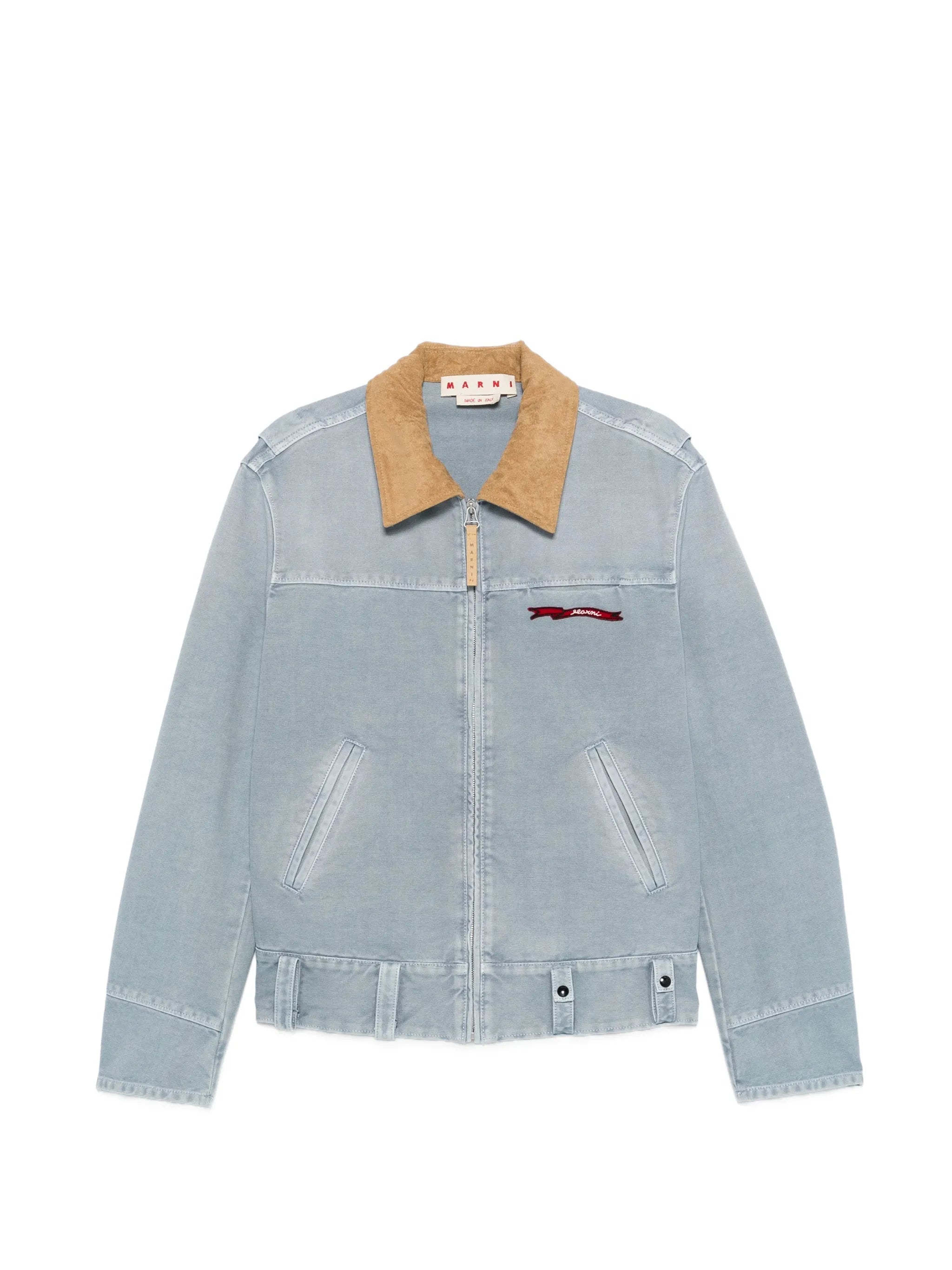 Marni Marni Contrast-collar Zip-fastening Jacket