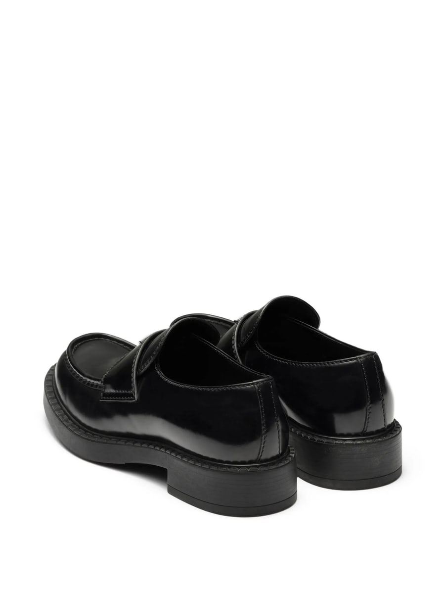 Prada Prada Brushed Leather Loafers, view 2