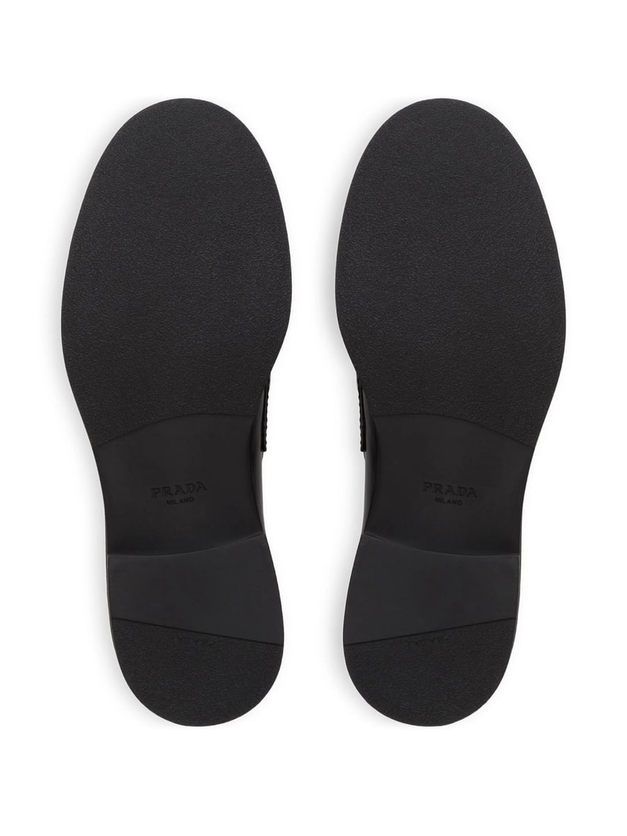 Prada Prada Brushed Leather Loafers, view 4