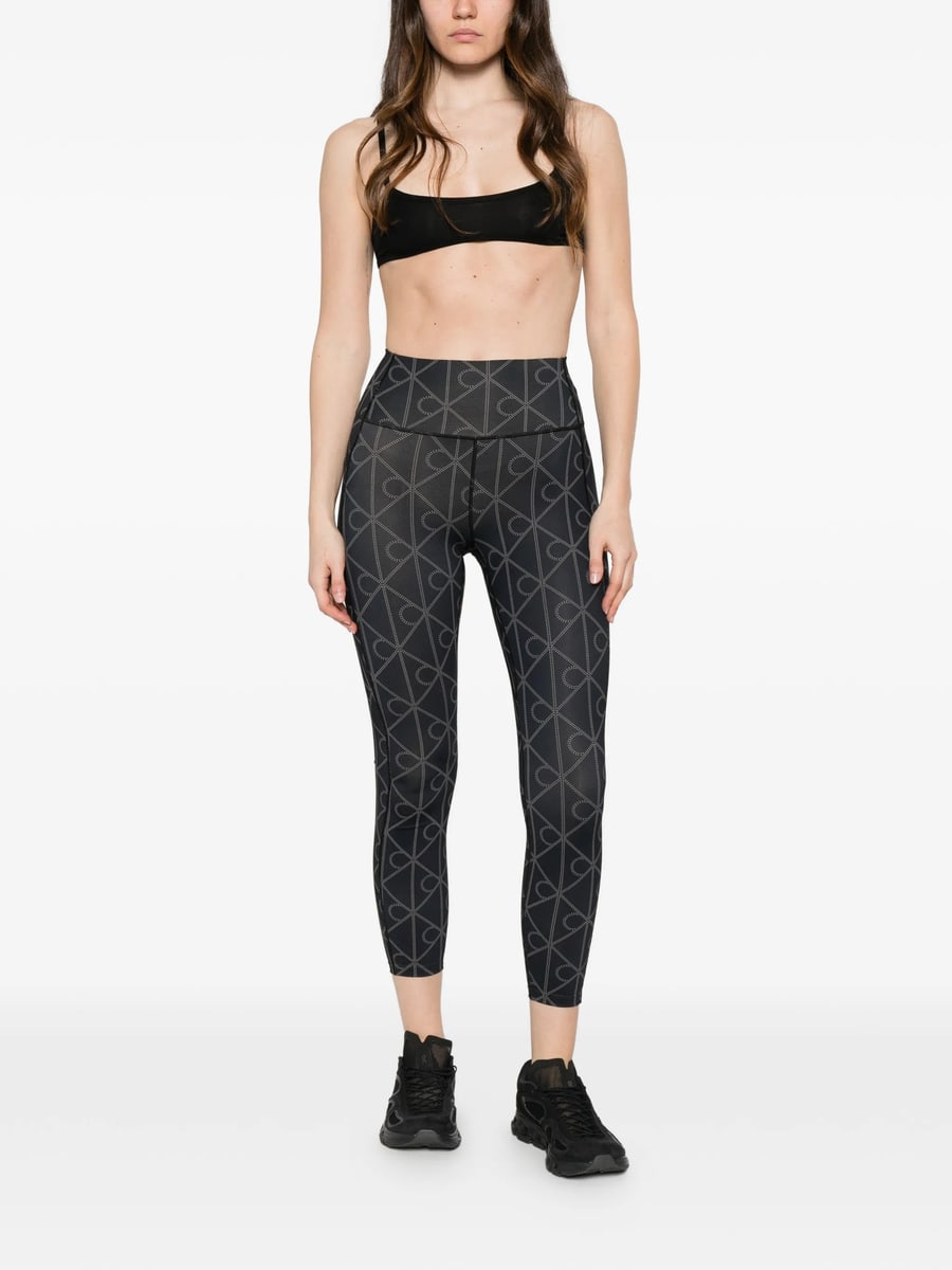 Calvin Klein Sport Calvin Klein Sport Monogram-print Performance Leggings, view 2