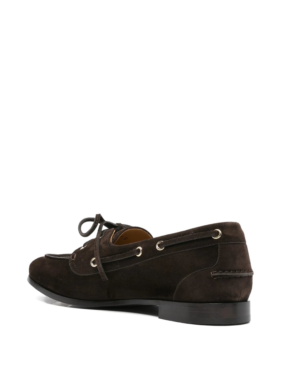 Bally Bally Plume Lace-up Suede Loafers, view 2