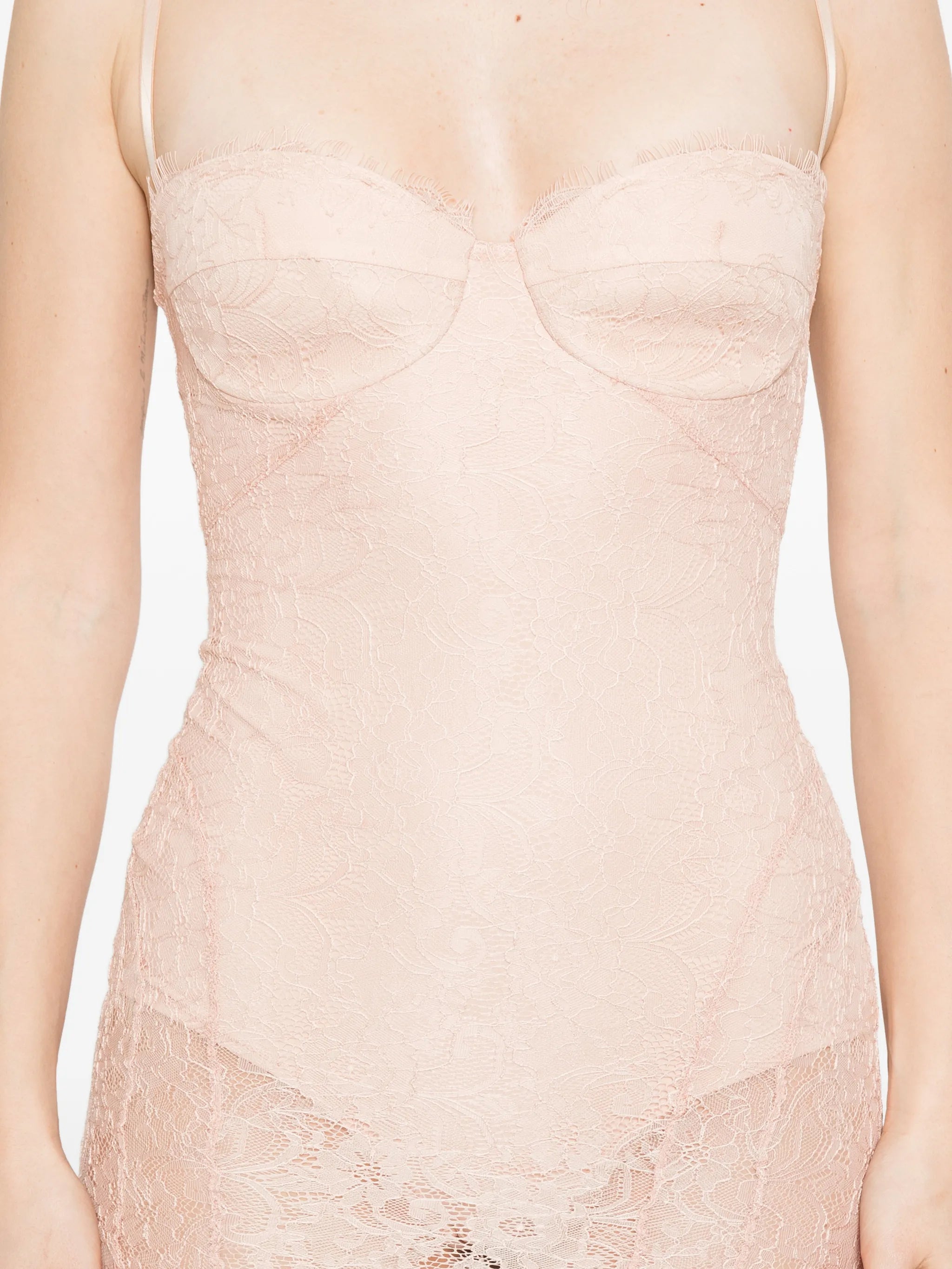 Elisabetta Franchi Elisabetta Franchi Red Carpet Dress In Floral Lace, view 2
