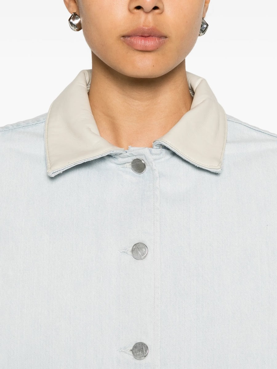 Agolde Agolde Contrast-collar Denim Jacket, view 2