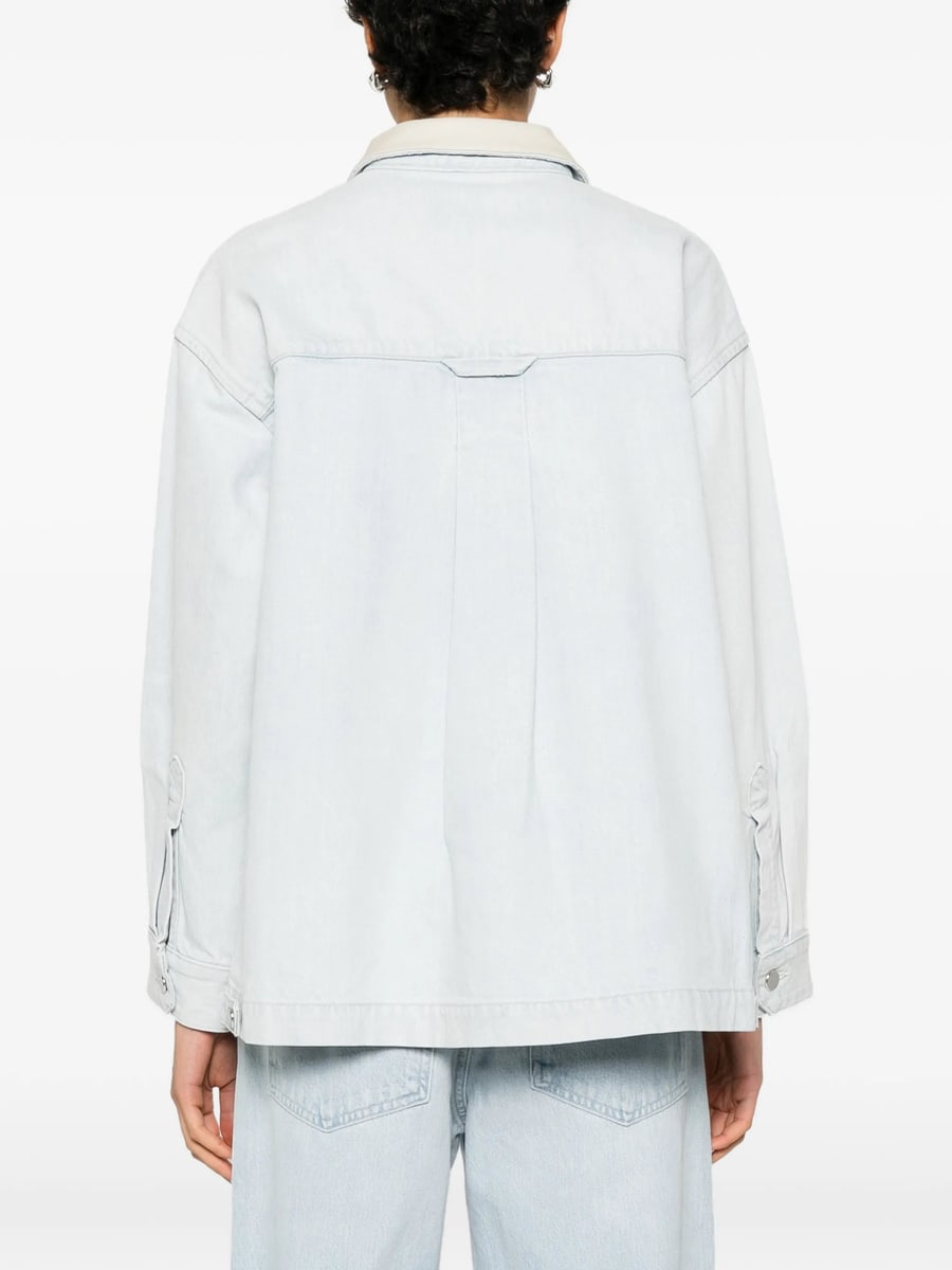Agolde Agolde Contrast-collar Denim Jacket, view 3