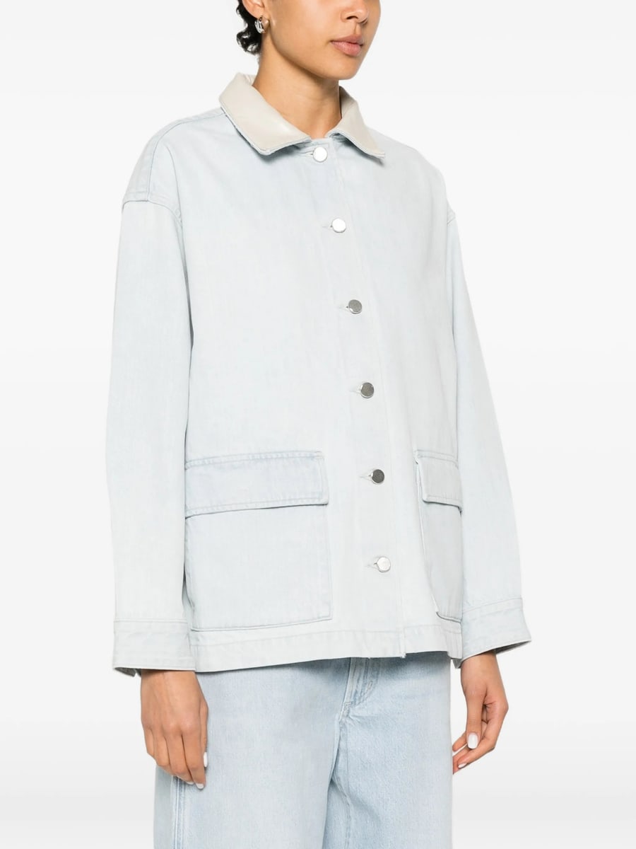 Agolde Agolde Contrast-collar Denim Jacket, view 4