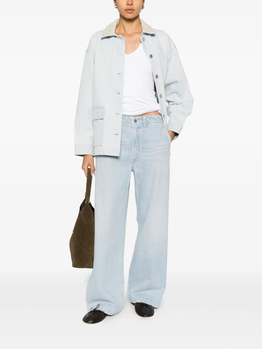 Agolde Agolde Contrast-collar Denim Jacket, view 5
