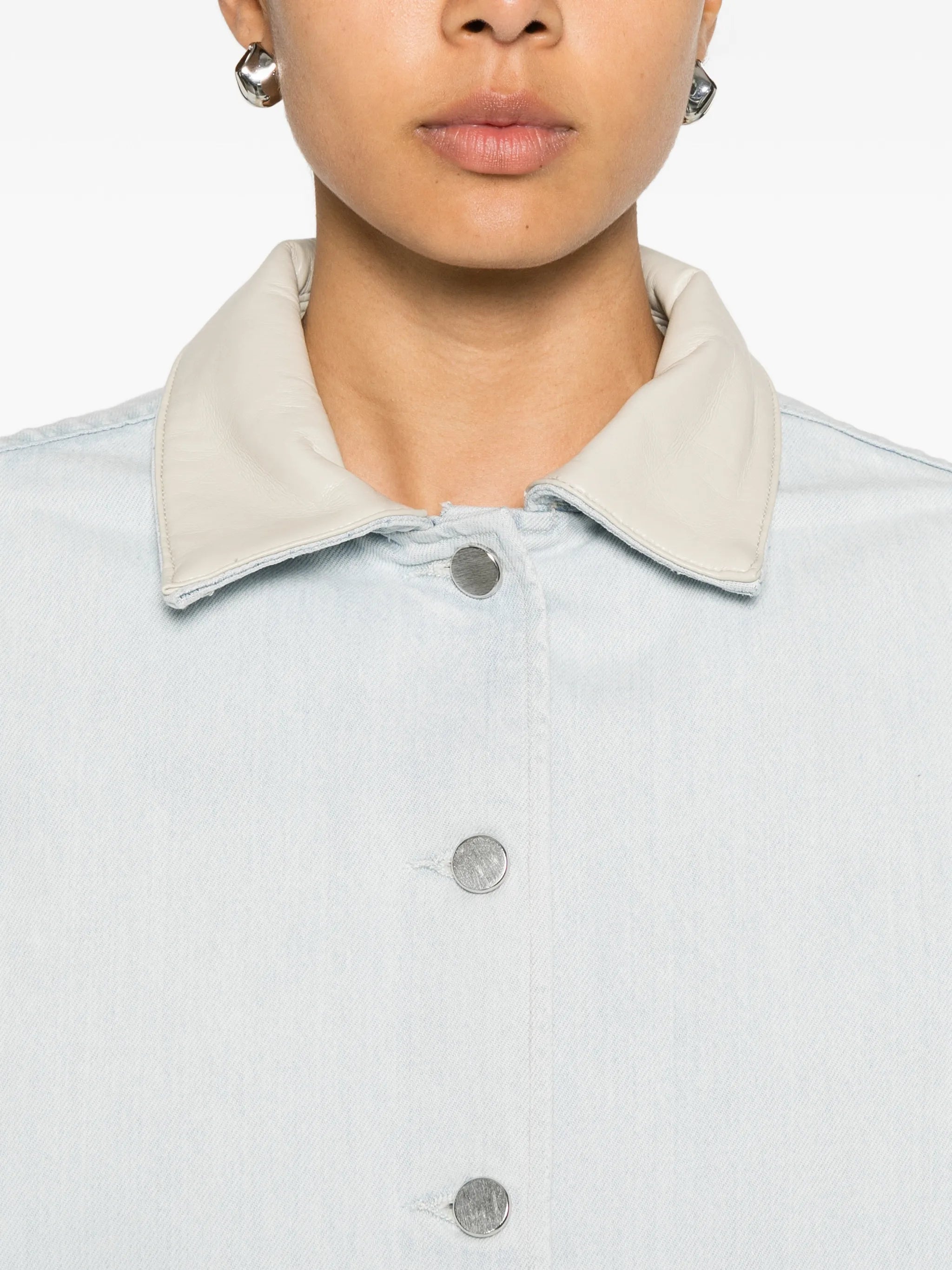 Agolde Agolde Contrast-collar Denim Jacket, view 2