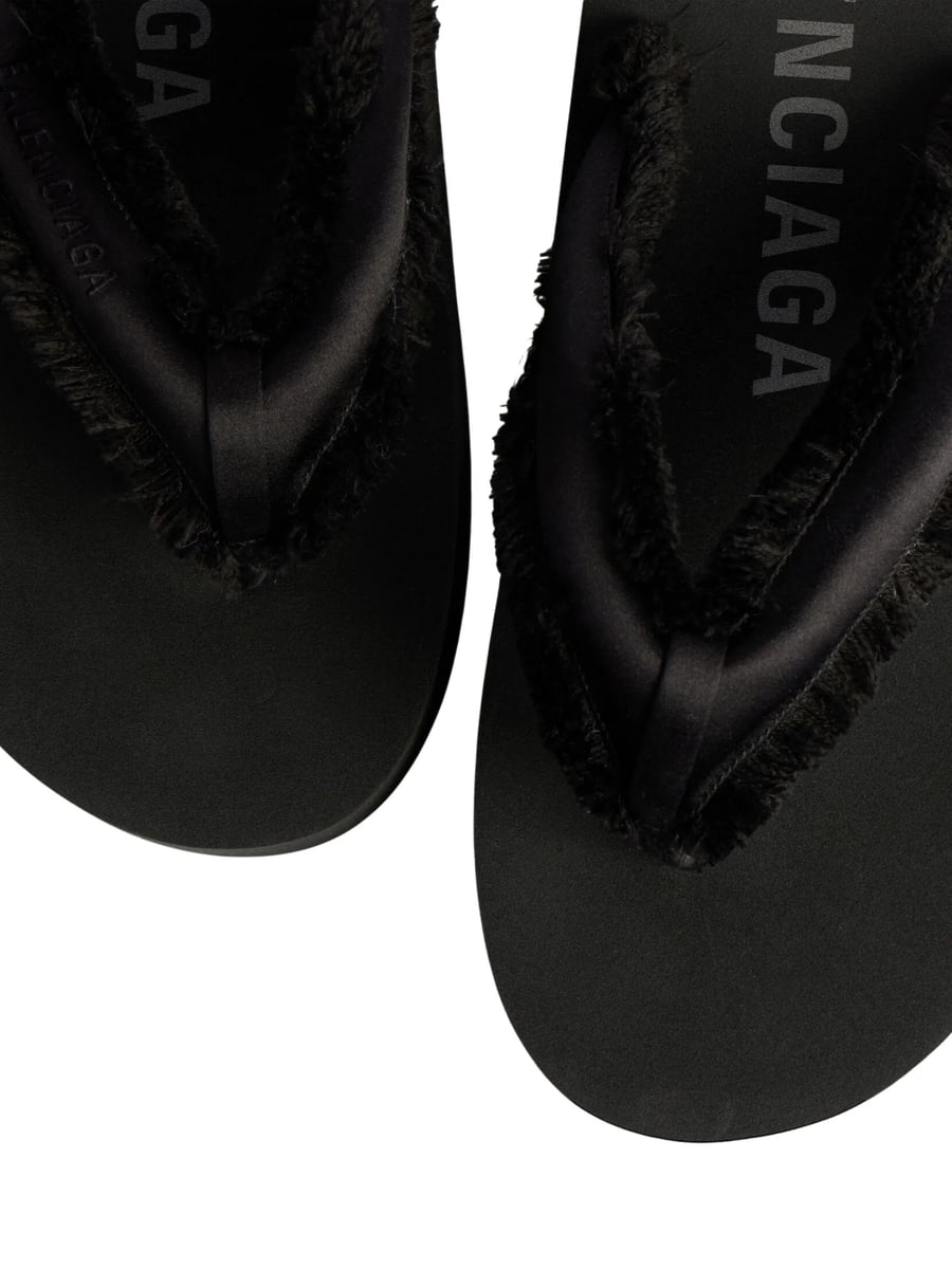 Balenciaga Balenciaga Fringed Flat Flip-flops, view 2
