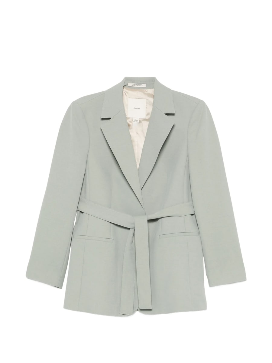 Calvin Klein Calvin Klein Belted Notched-lapels Jacket