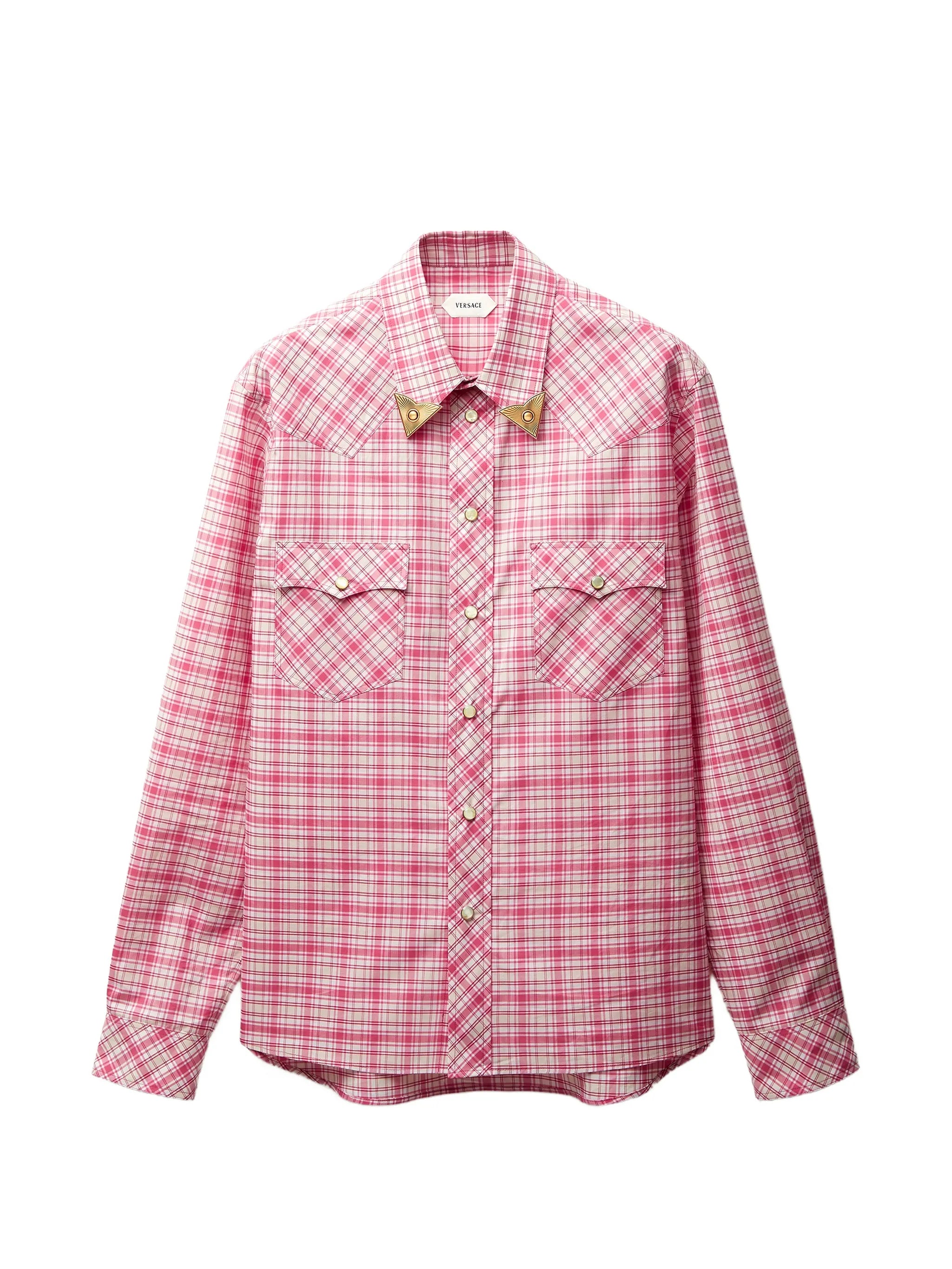 Versace Versace Checked Cotton-poplin Slim Shirt