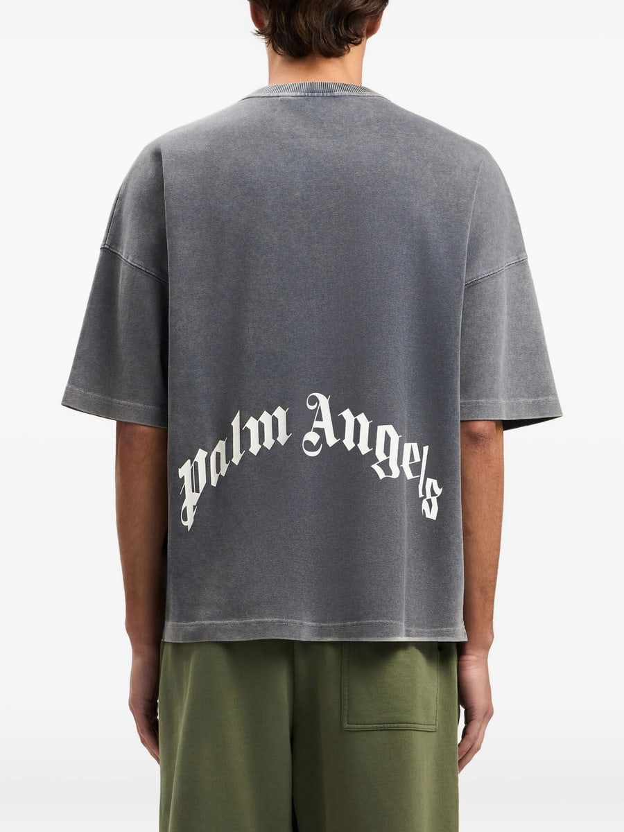 Palm Angels Palm Angels Skull-print Washed T-shirt, view 3
