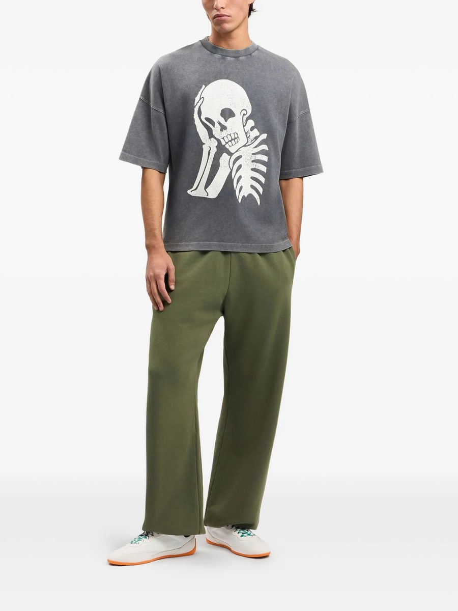 Palm Angels Palm Angels Skull-print Washed T-shirt, view 4