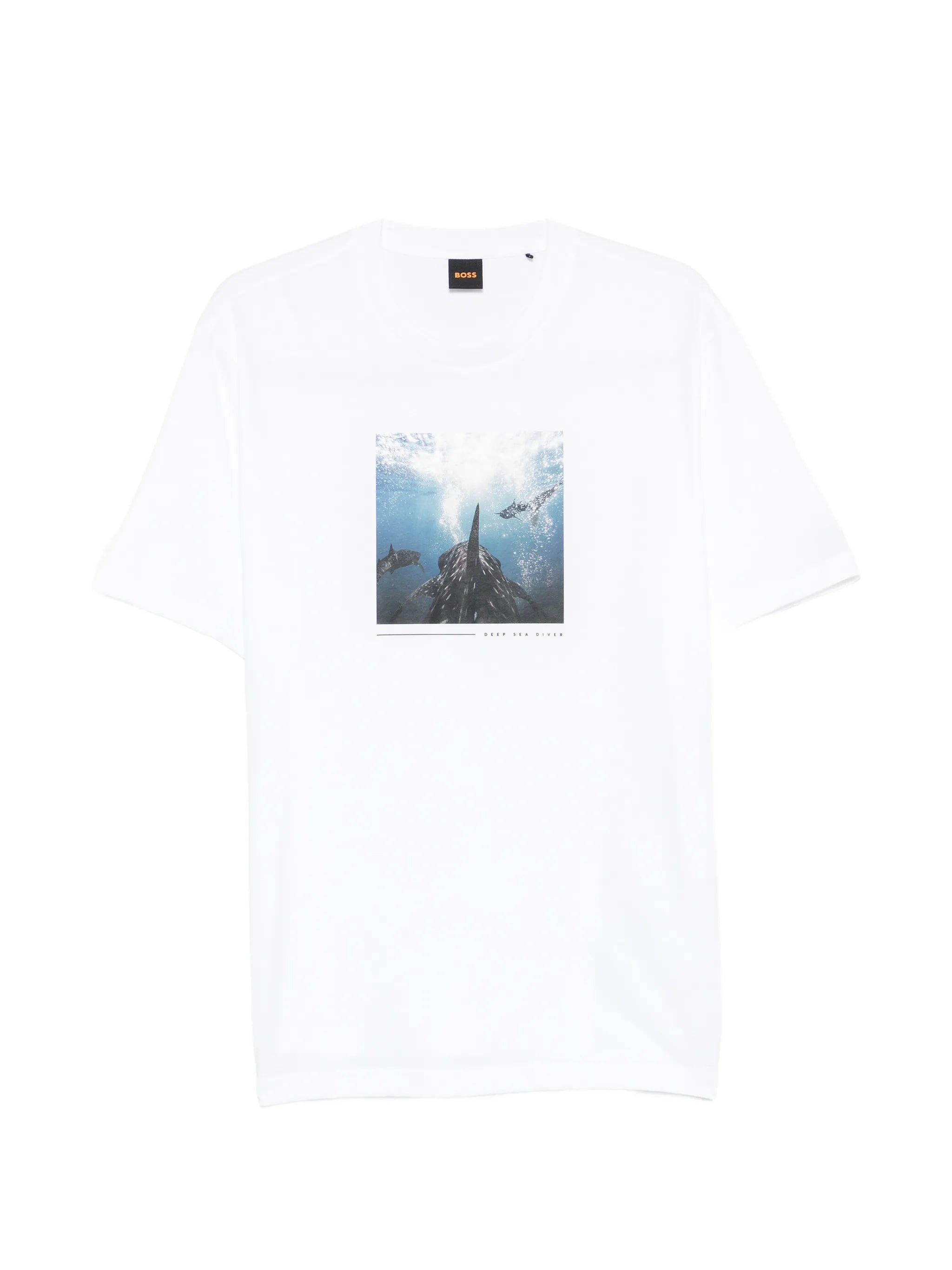 Boss Boss Cotton-jersey T-shirt With Printed Artwork
