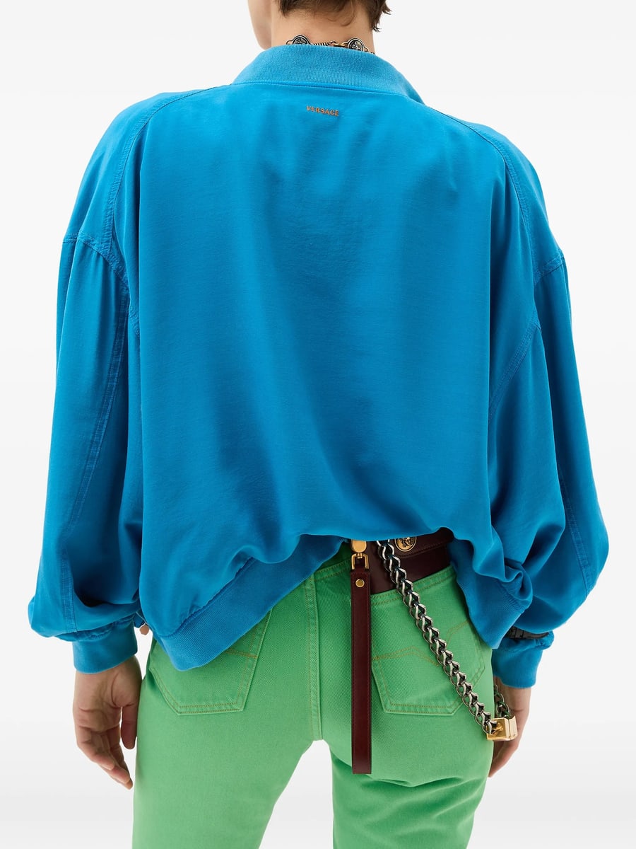 Versace Versace Silk Poplin Zip Blouson, view 2